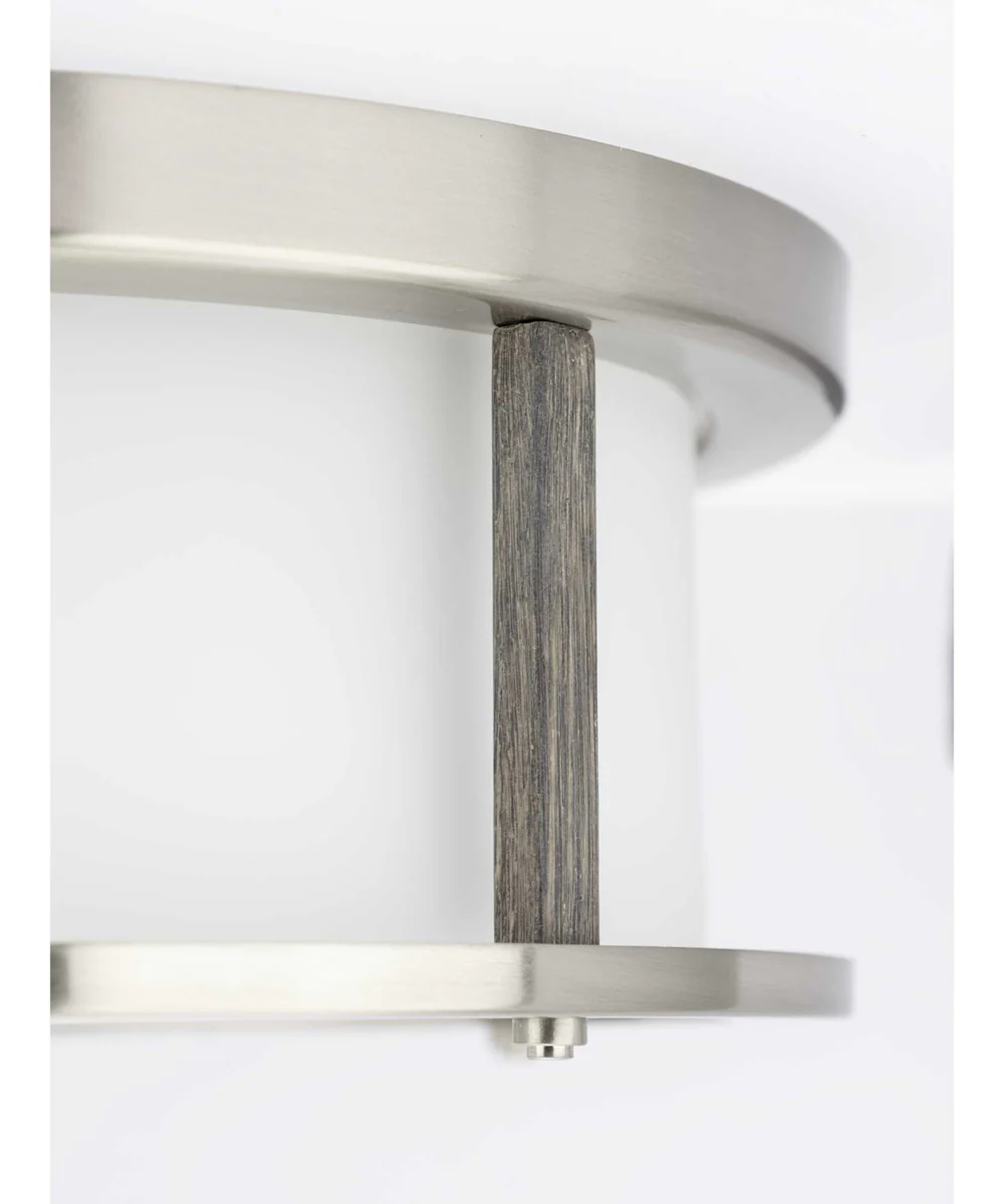 Mast 2-Light 13" Flush Mount Brushed Nickel - Image 4