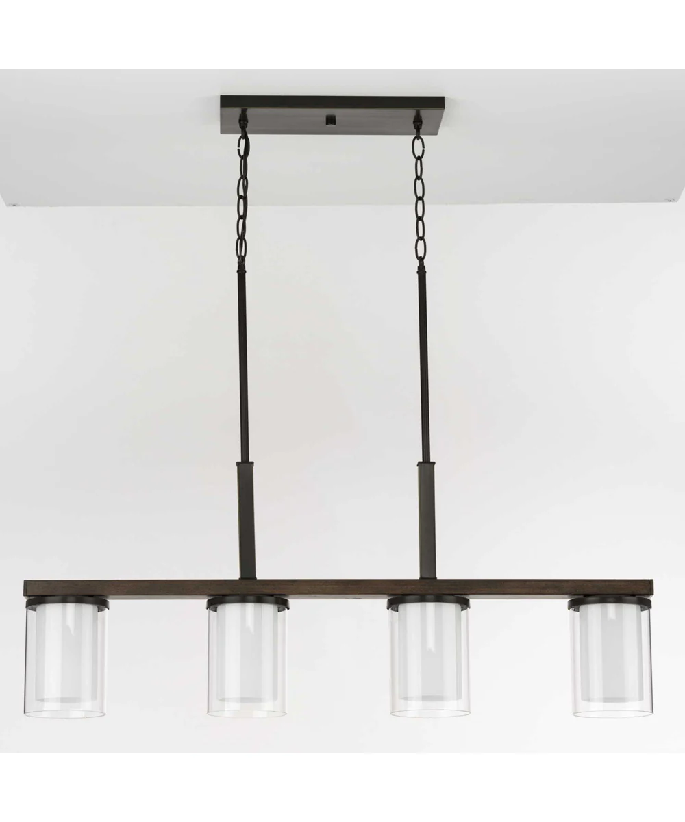Mast 4-Light Linear Chandelier Antique Bronze - Image 5