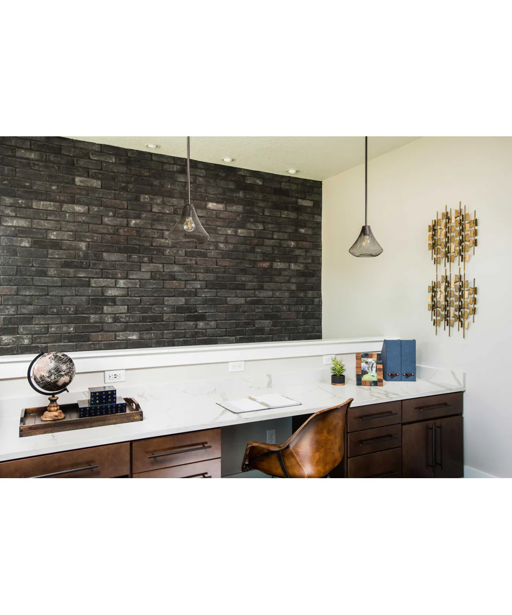 Mesh 1-Light Farmhouse Pendant Light Antique Bronze - Image 3