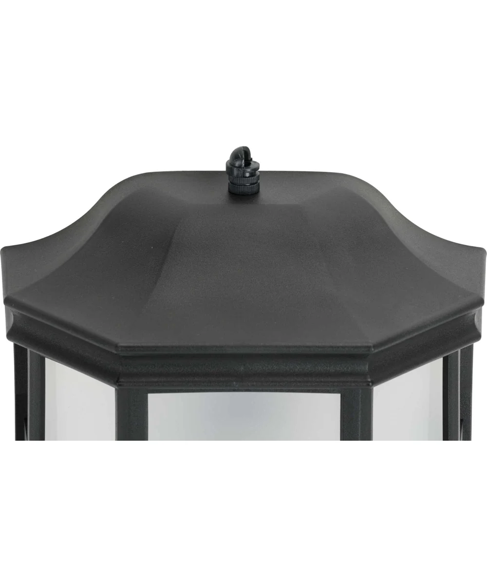 Milford Non-Metallic Lantern  1-Light Frosted Shade Traditional Outdoor Wall Lantern Light Textured Black - Image 5