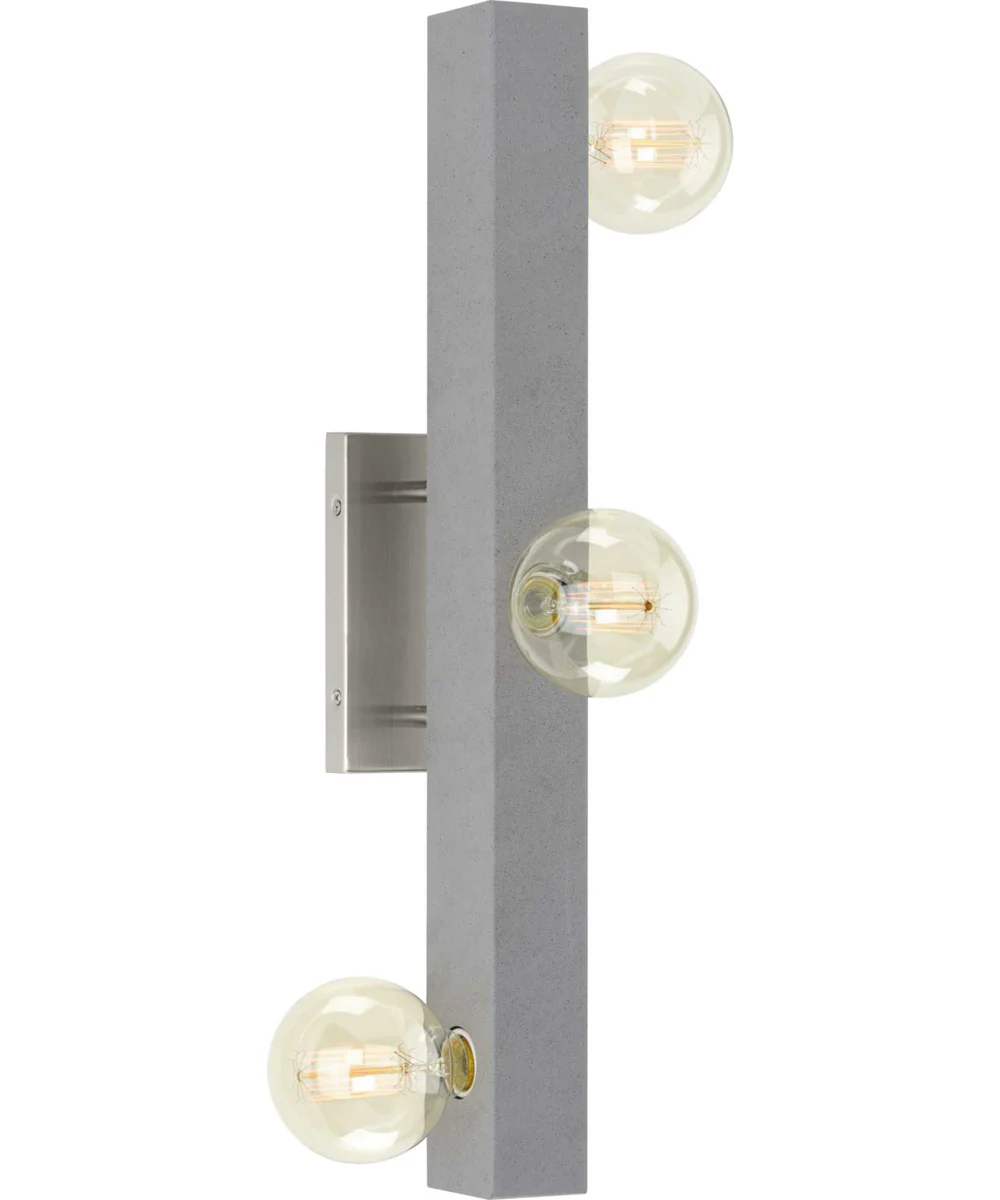 Mill Beam 3-Light Industrial Style Bath Vanity Wall Light Brushed Nickel - Image 2