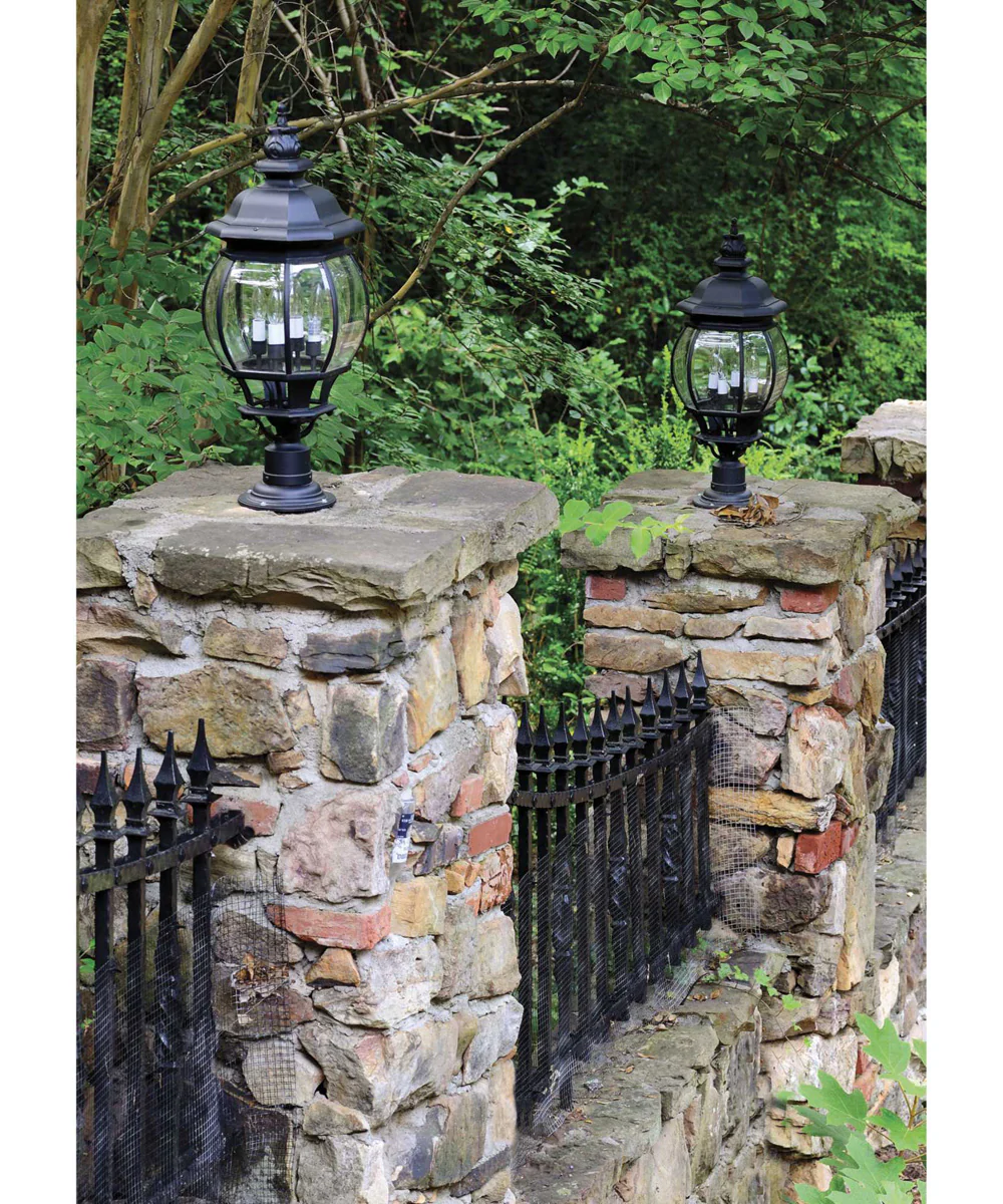 Onion Lantern 4-Light Post Lantern Textured Black - Image 5