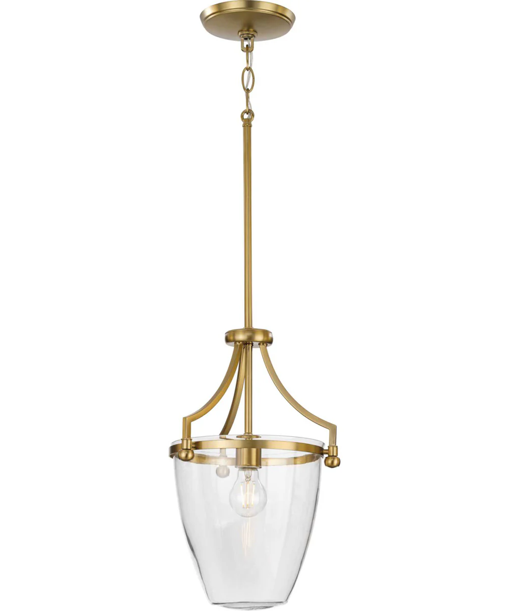 Parkhurst 1-Light New Traditional Clear Glass Mini-Pendant Light Brushed Bronze - Image 2