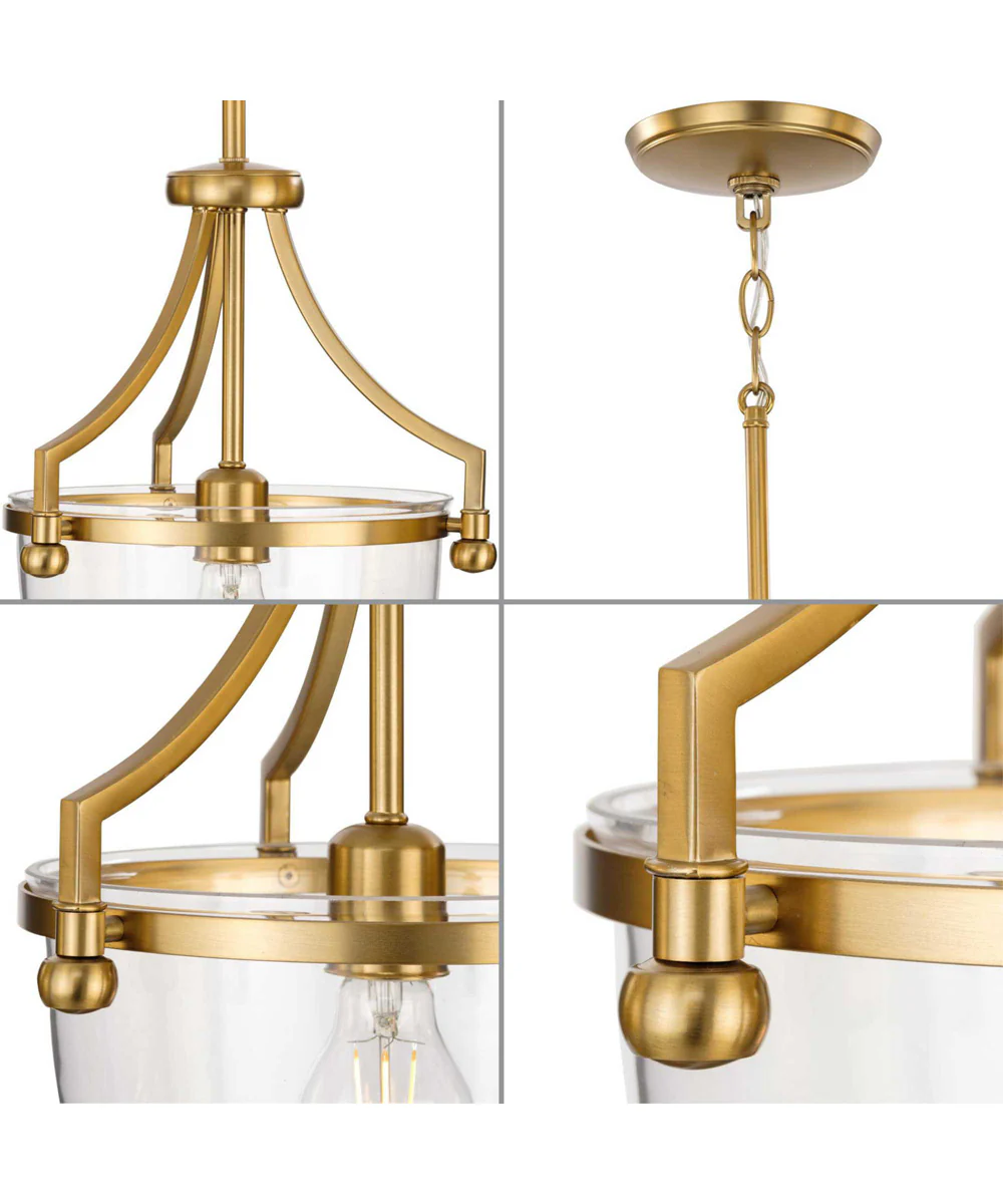 Parkhurst 1-Light New Traditional Clear Glass Mini-Pendant Light Brushed Bronze - Image 4