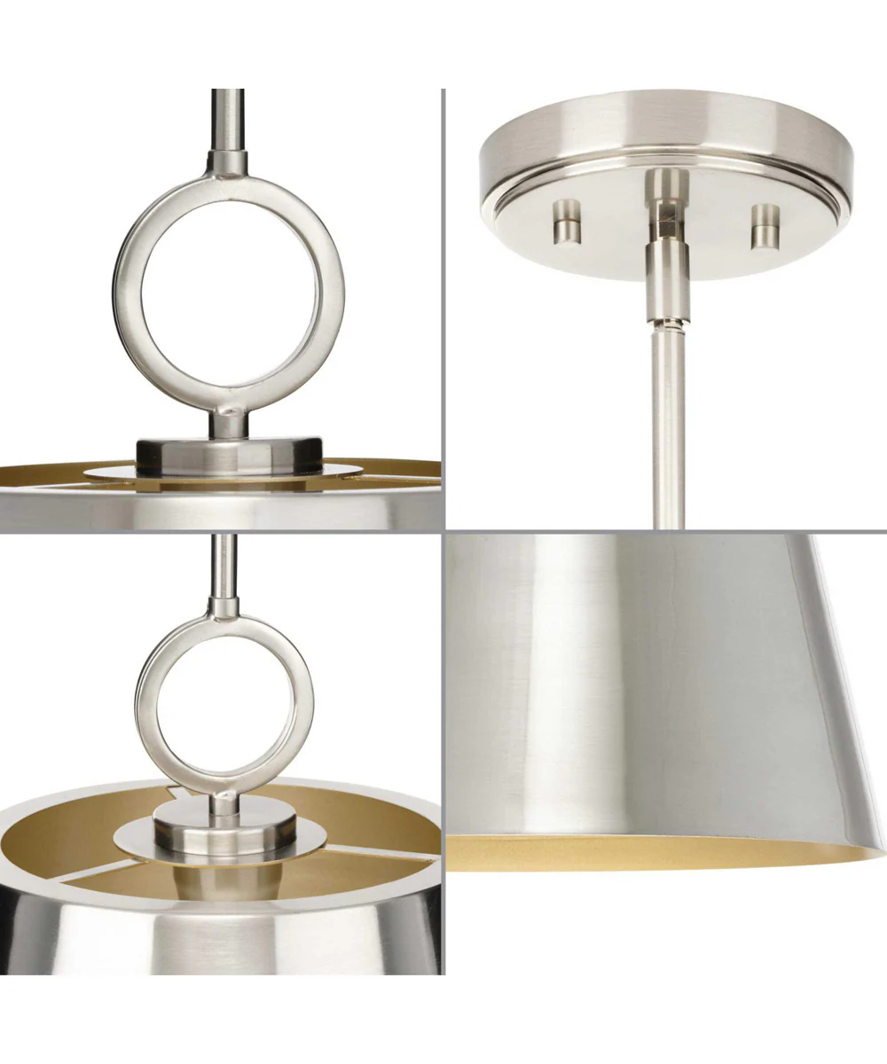 Parkhurst 1-Light New Traditional Metal Pendant Light Brushed Nickel - Image 3