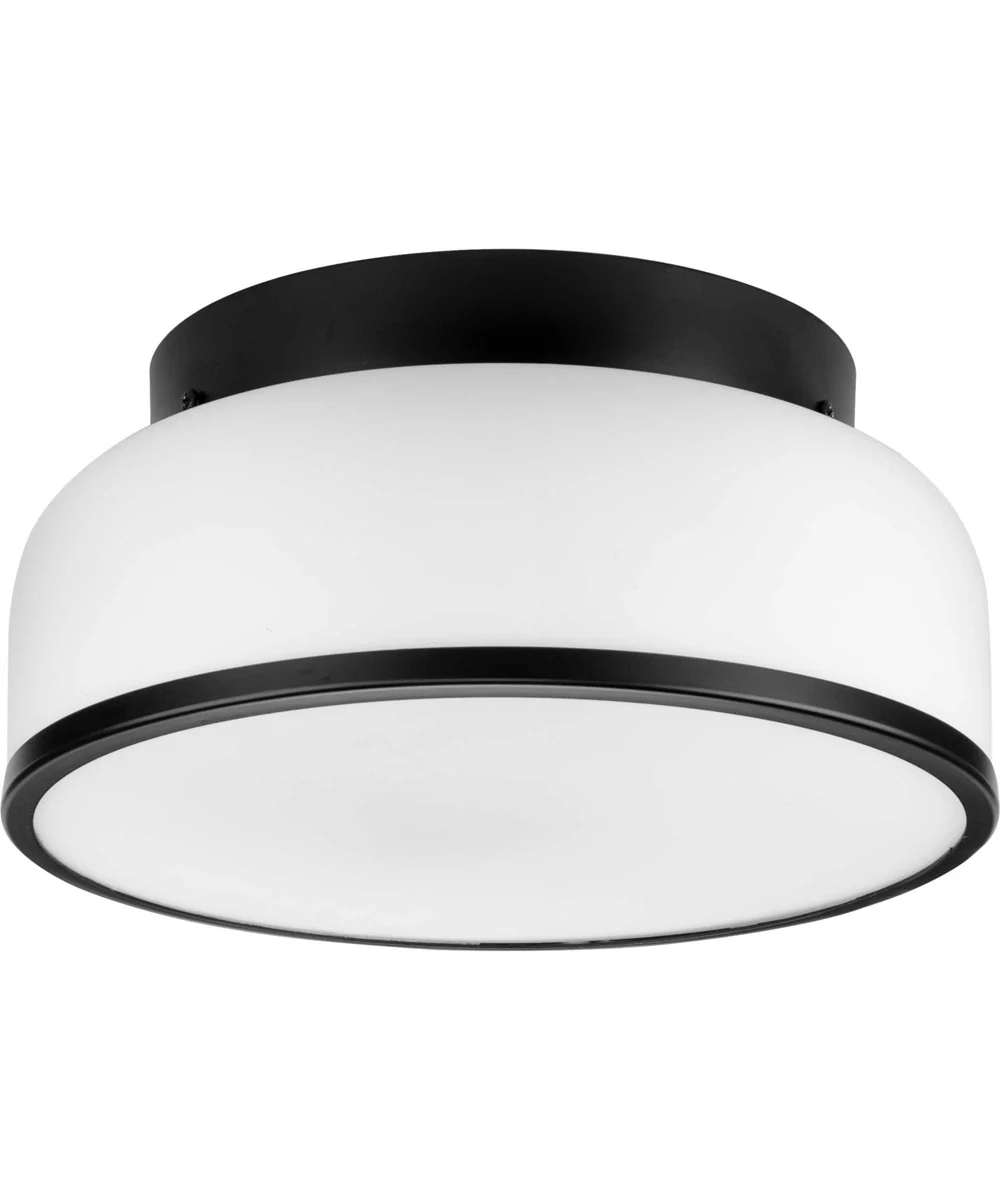 Parkhurst 2-Light New Traditional 11-1/4" Flush Mount Light Matte Black