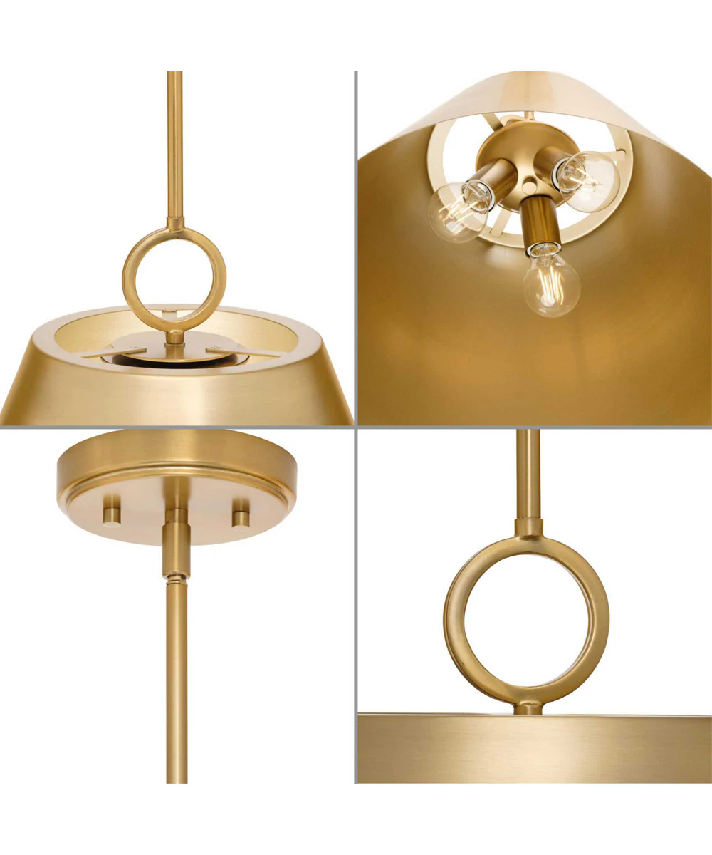Parkhurst 3-Light New Traditional Metal Pendant Light Brushed Bronze - Image 3