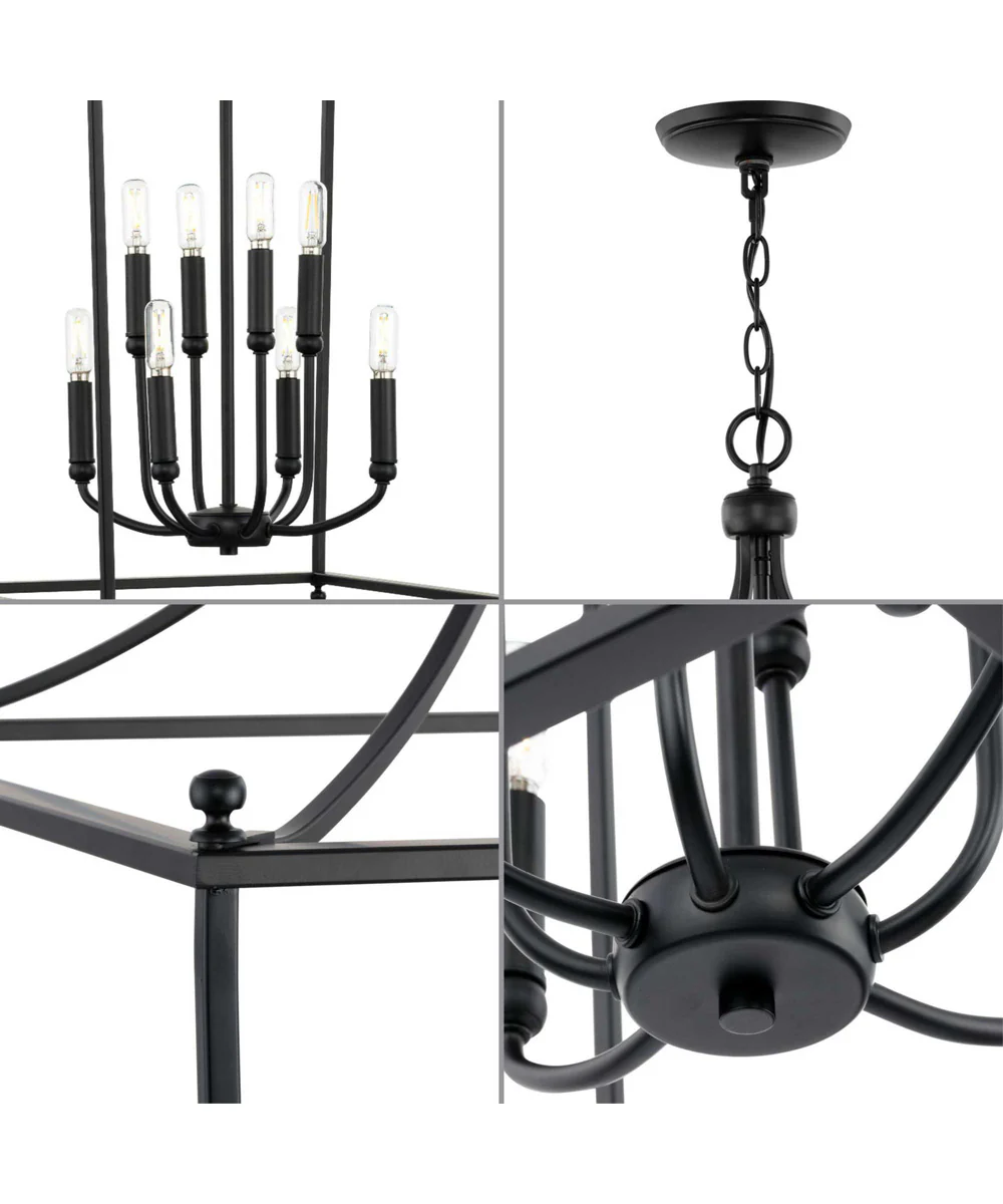 Parkhurst 8-Light New Traditional  Chandelier Foyer Light Matte Black - Image 5