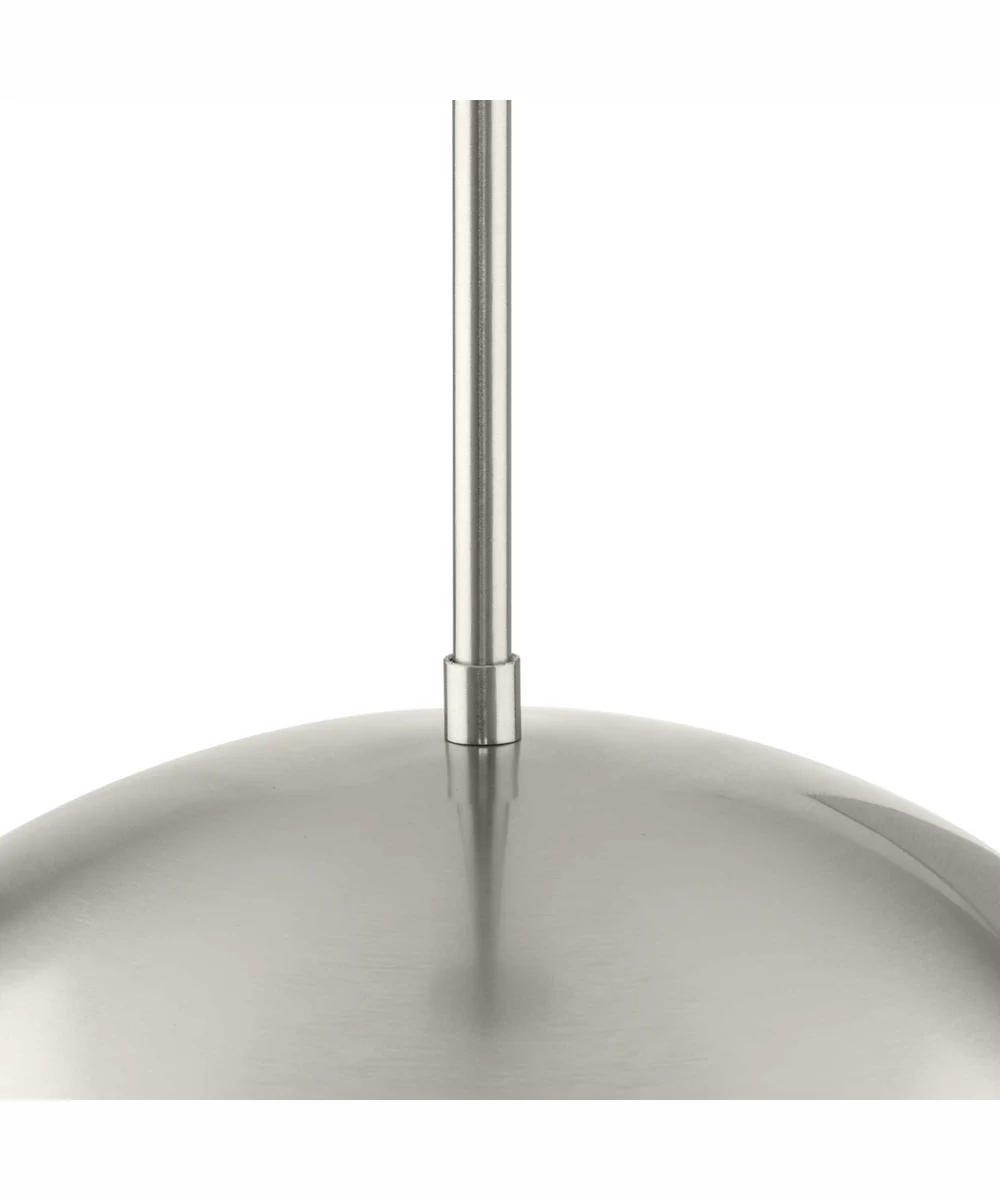 Perimeter 1-Light Mid-Century Modern Pendant with metal Shade Brushed Nickel - Image 8