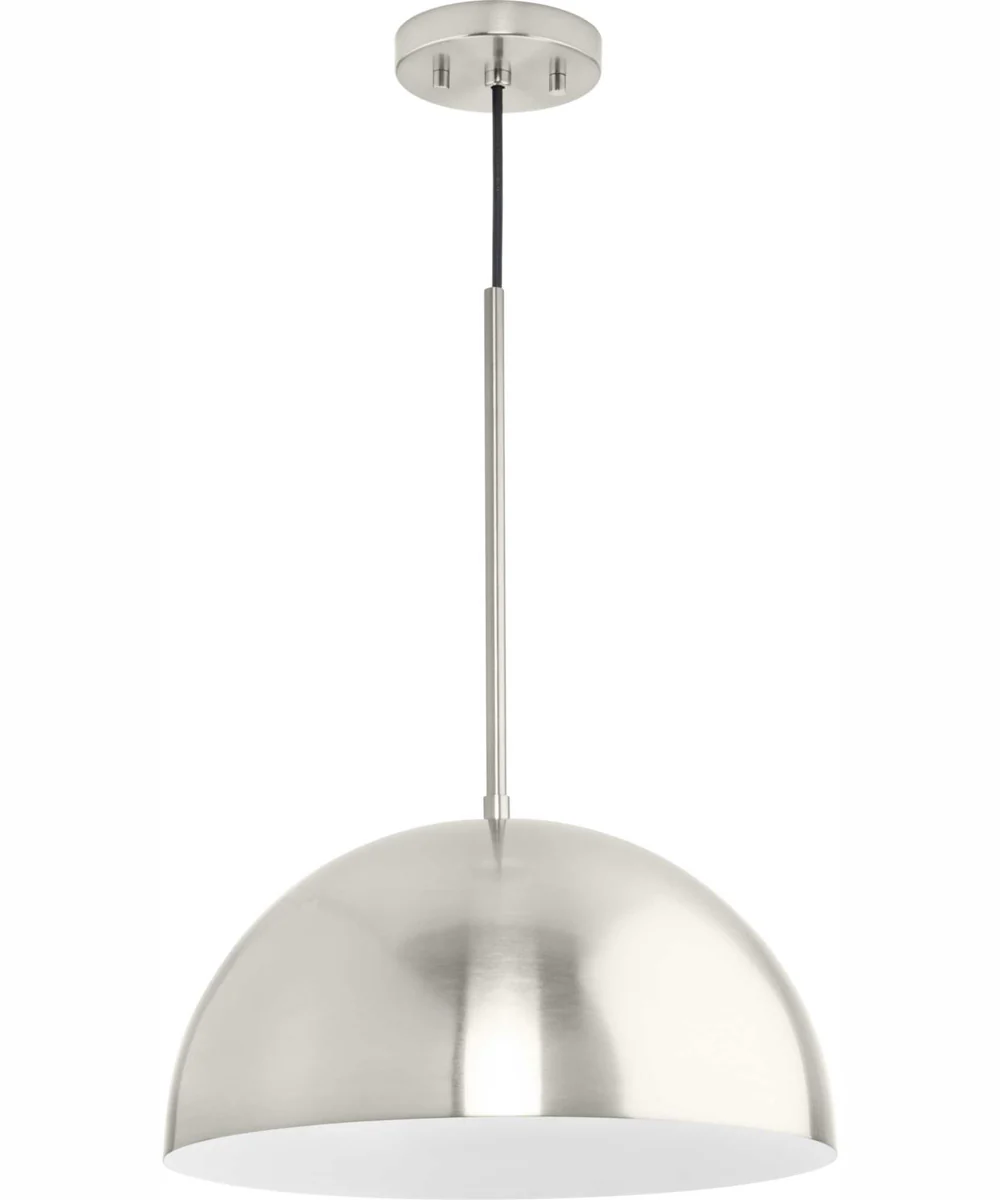 Perimeter 1-Light Mid-Century Modern Pendant with metal Shade Brushed Nickel - Image 9