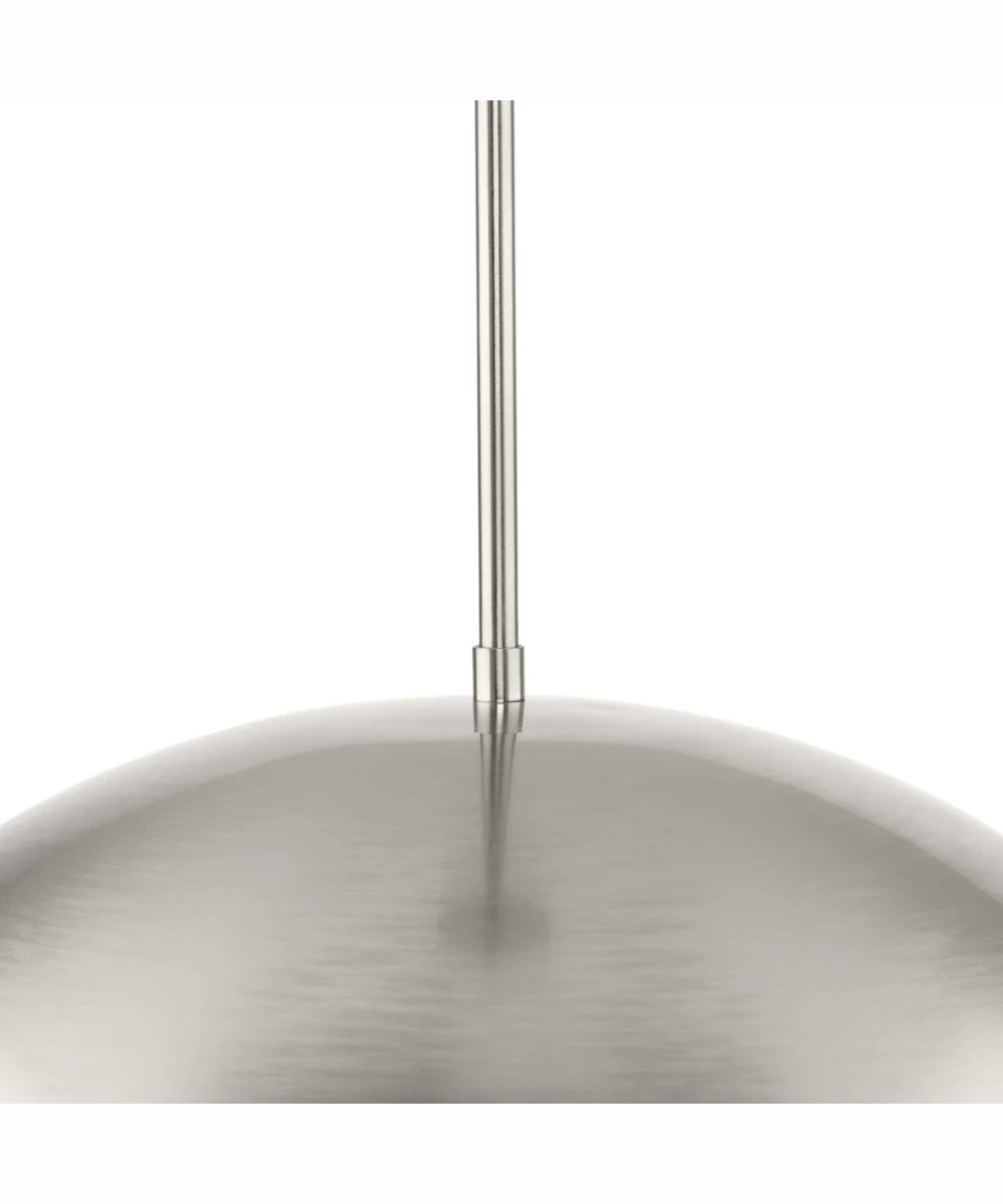 Perimeter 1-Light Mid-Century Modern Pendant with metal Shade Brushed Nickel - Image 3