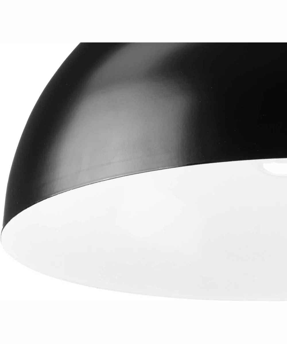 Perimeter 1-Light Mid-Century Modern Pendant with metal Shade Matte Black - Image 4