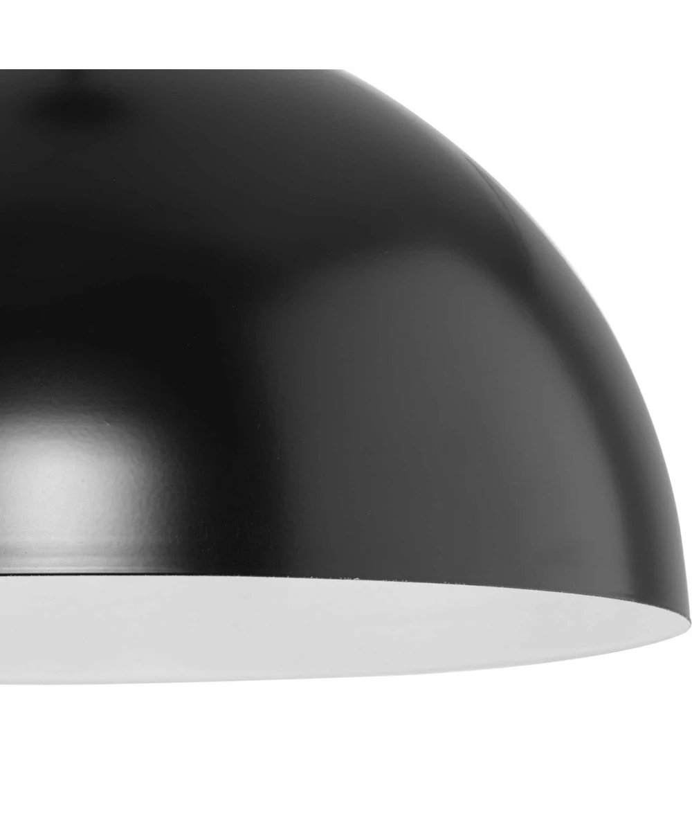 Perimeter 1-Light Mid-Century Modern Pendant with metal Shade Matte Black - Image 5