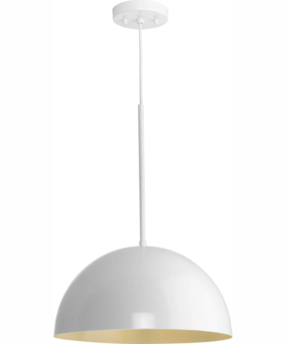 Perimeter 1-Light Mid-Century Modern Pendant with metal Shade White - Image 5