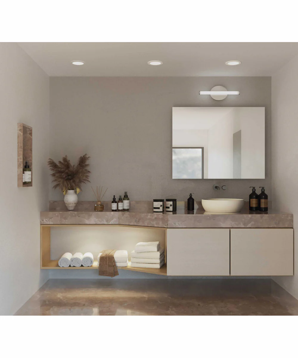 Phase 3 16 in. Small Modern 3CCT Integrated LED Linear Vanity Light Brushed Nickel - Image 2