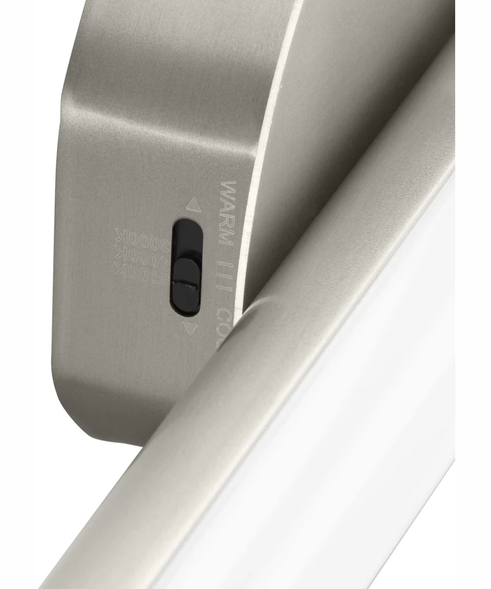 Phase 3 32 in. Large Modern 3CCT Integrated LED Linear Vanity Light Brushed Nickel - Image 3