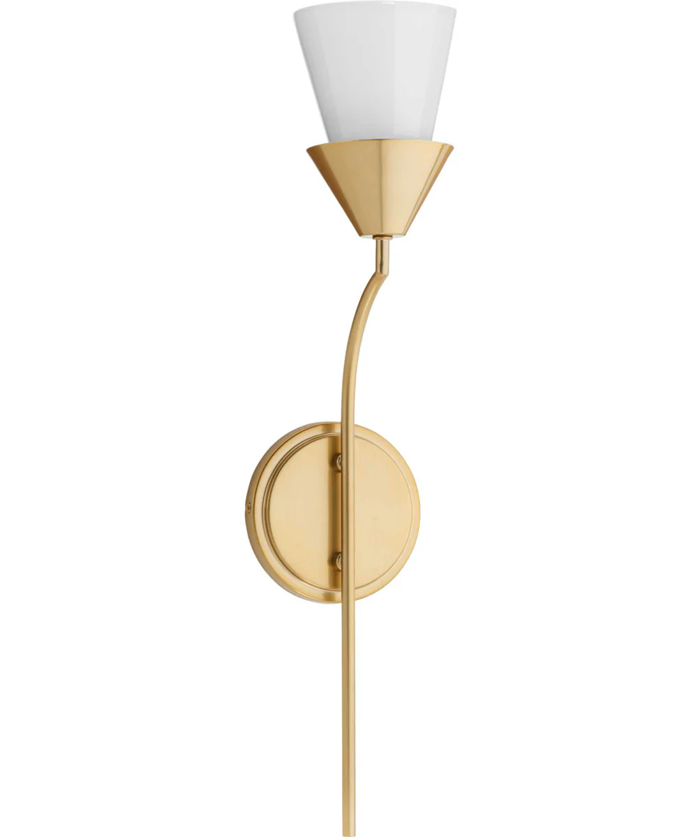 Pinellas 22.5 in. 1-Light Contemporary Wall Bracket Soft Gold
