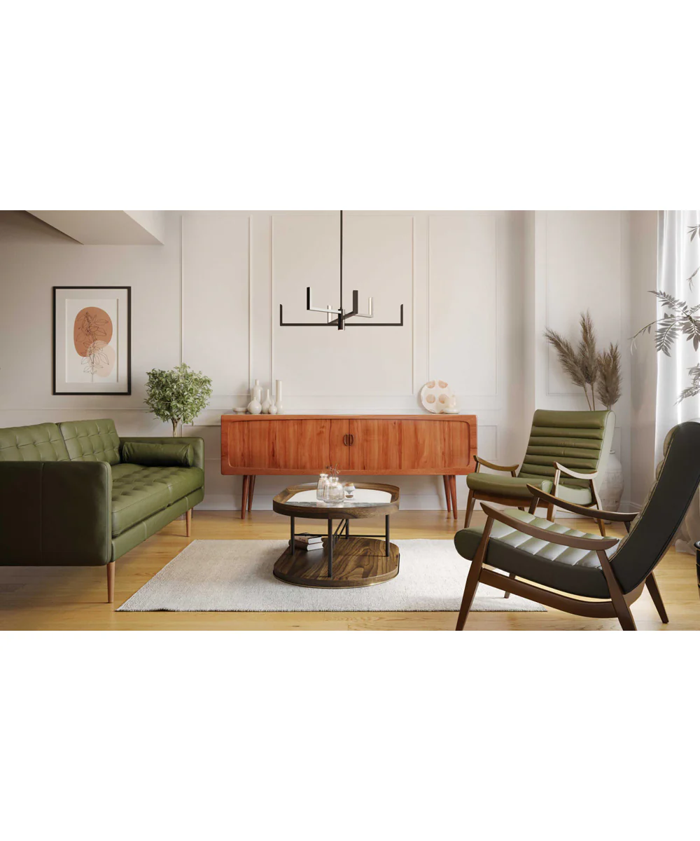 Pivot LED 6-Light Modern Style Chandelier with Downlight Matte Black - Image 4