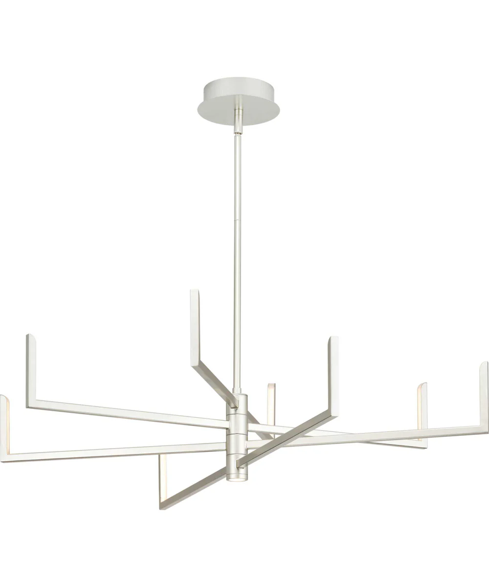 Pivot LED Modern Chandelier with Downlight Burnished Nickel