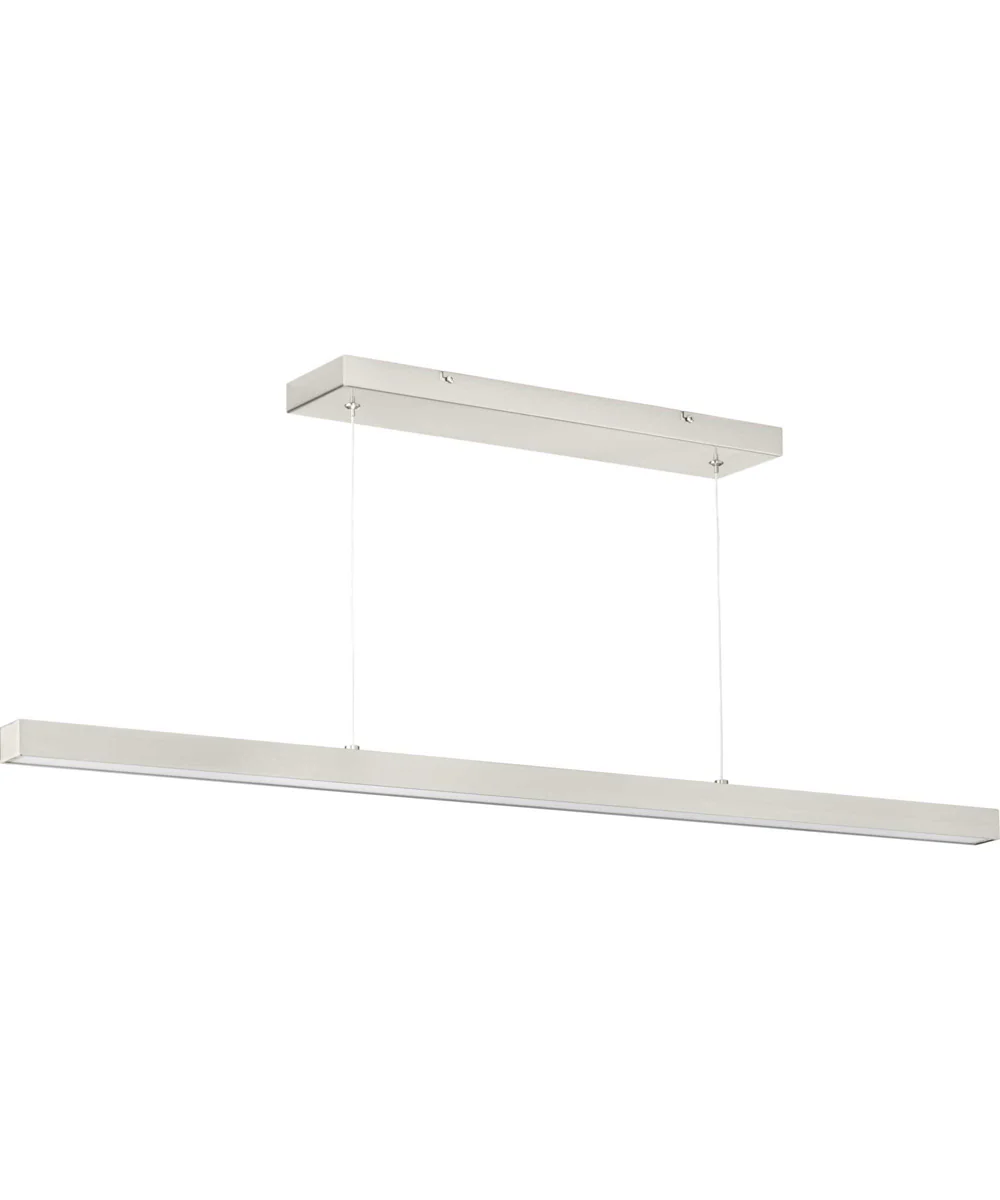 Planck LED White Shade Modern Pendant Light Brushed Nickel