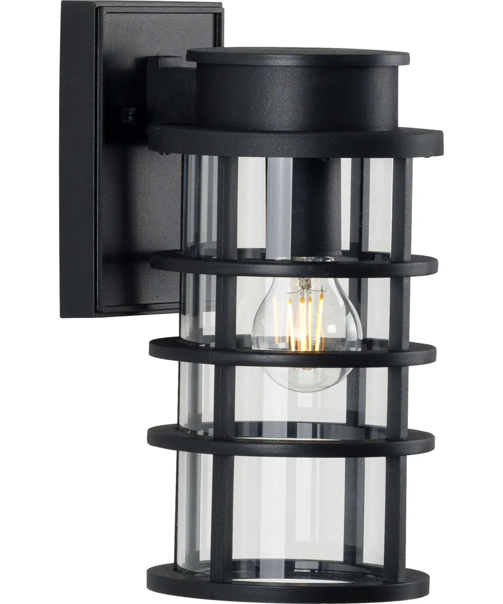 Port Royal 1-Light Small Wall Lantern with DURASHIELD Textured Black