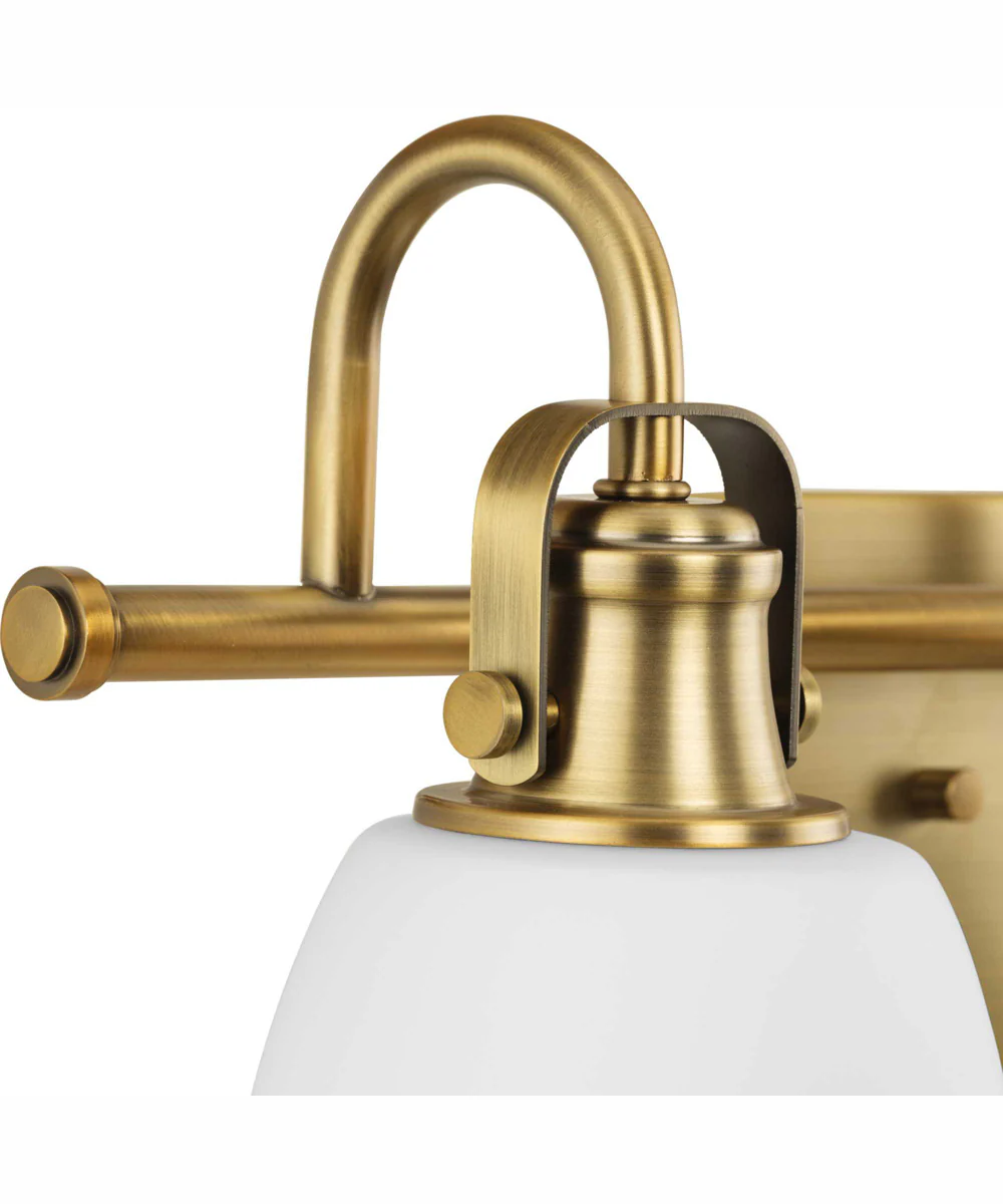 Presto 3-Light Coastal Bath Vanity Light Vintage Brass - Image 3