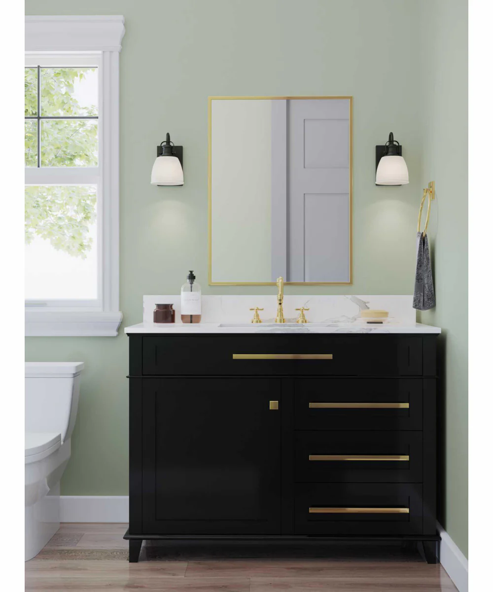 Preston 1-Light Coastal Bath Vanity Light Matte Black - Image 2