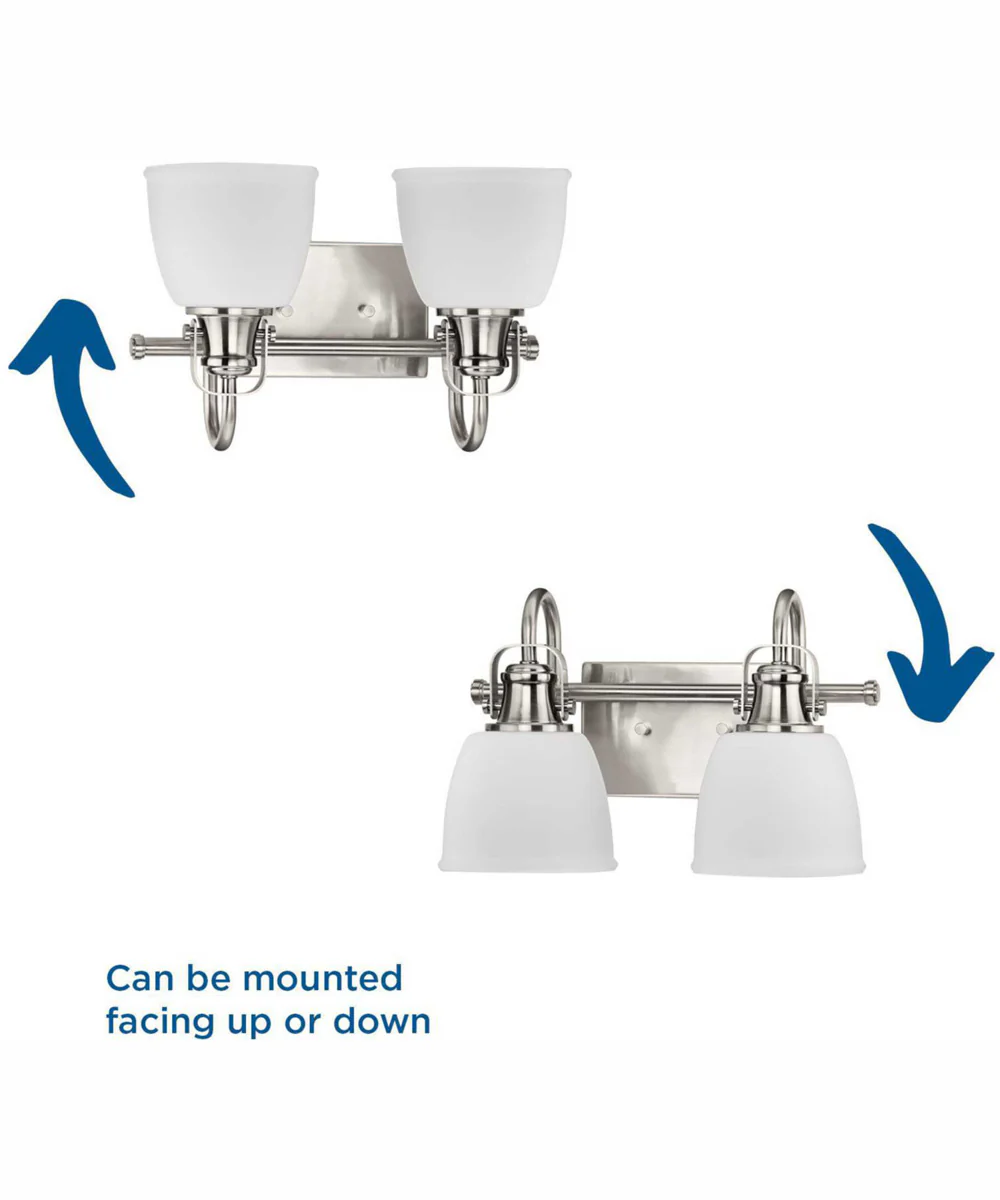 Preston 2-Light Coastal Bath Vanity Light Brushed Nickel - Image 4