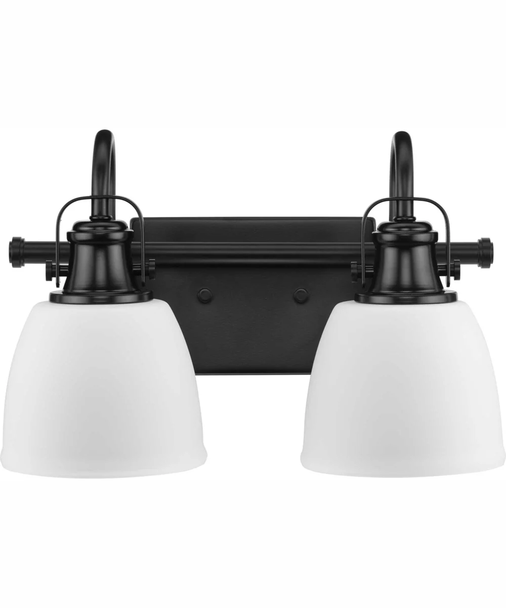 Preston 2-Light Coastal Bath Vanity Light Matte Black - Image 10