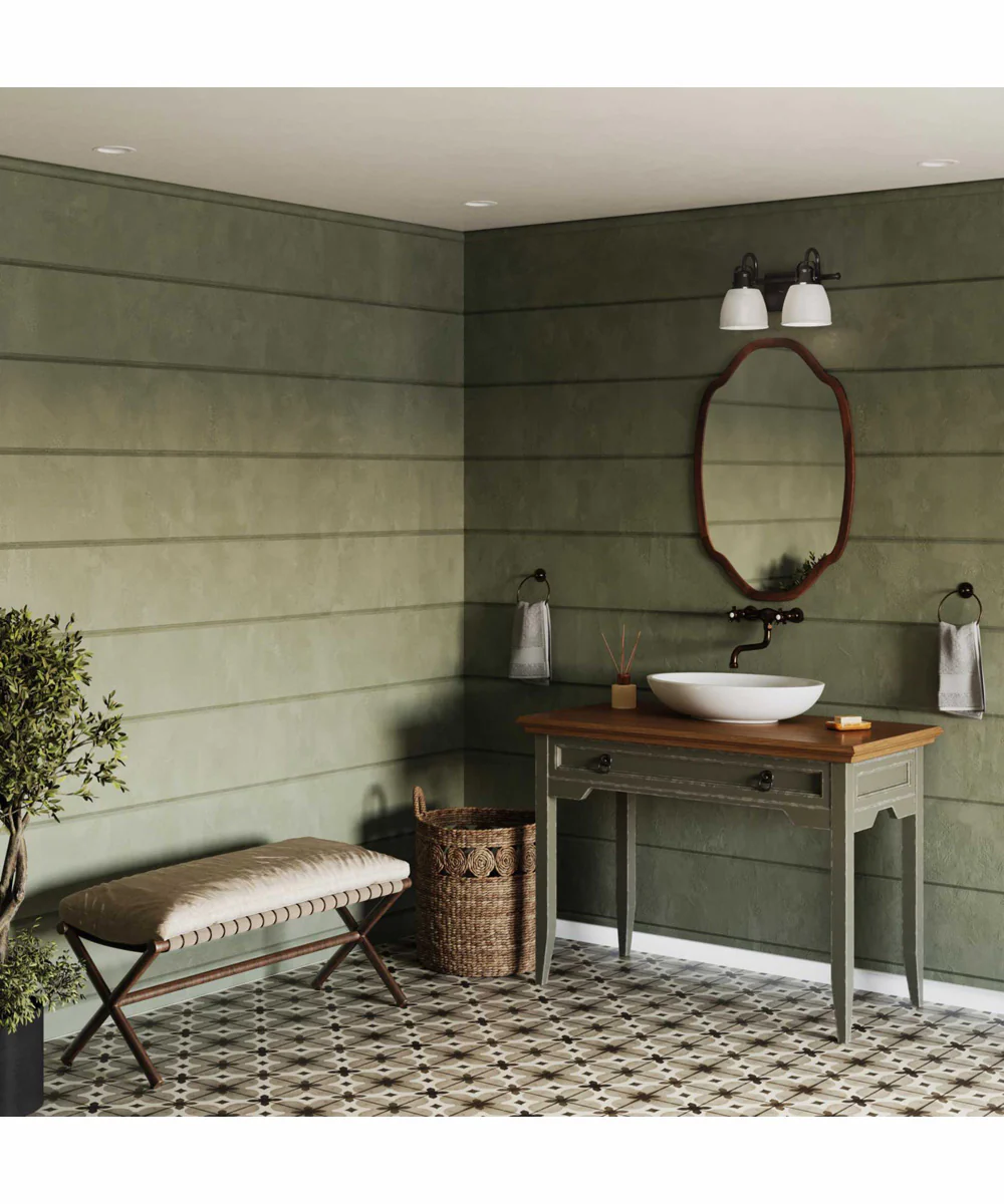 Preston 2-Light Coastal Bath Vanity Light Matte Black - Image 2