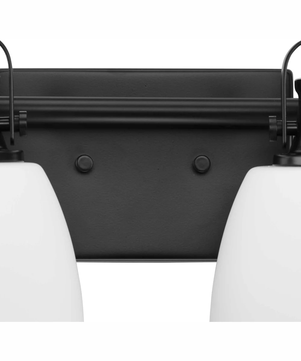 Preston 2-Light Coastal Bath Vanity Light Matte Black - Image 4