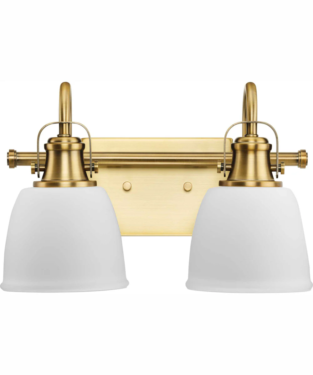 Preston 2-Light Coastal Bath Vanity Light Vintage Brass - Image 7