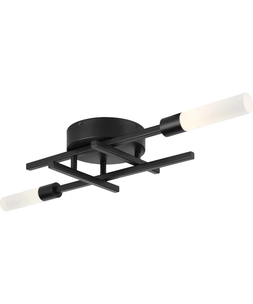 Quadrant LED 2-Light Modern Style Wall Light Matte Black - Image 2
