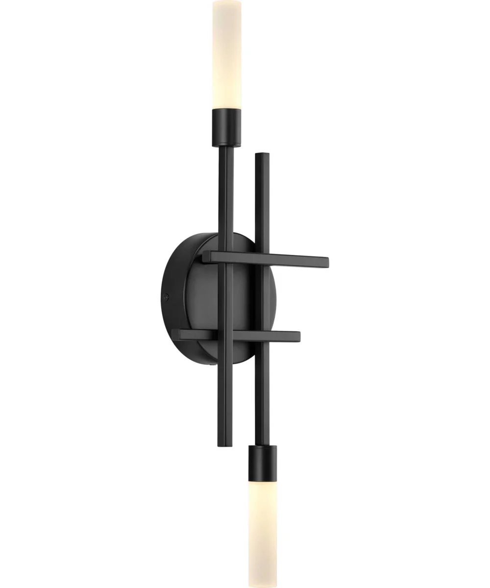 Quadrant LED 2-Light Modern Style Wall Light Matte Black - Image 3