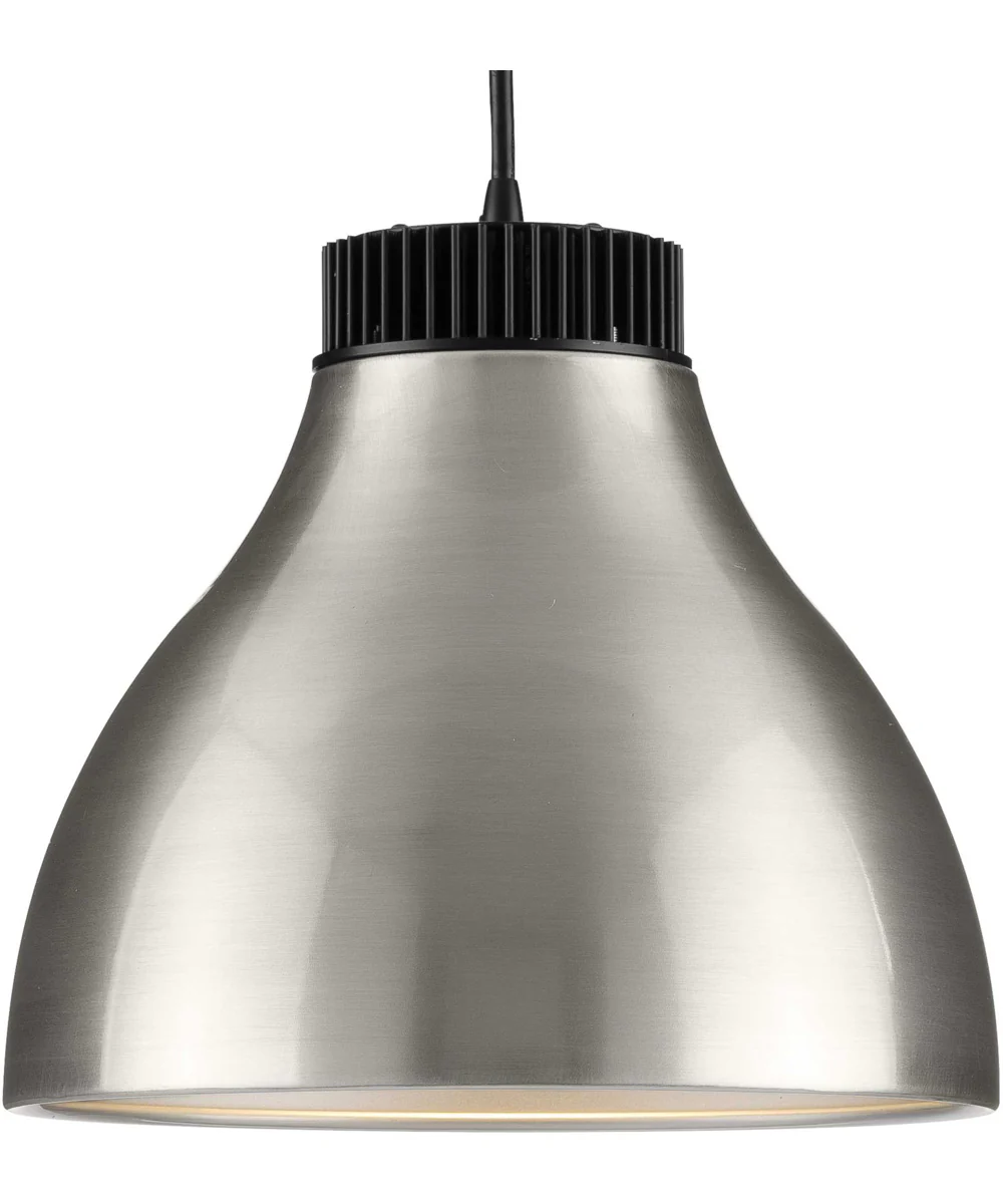 Radian LED Modern Metal Pendant Brushed Nickel