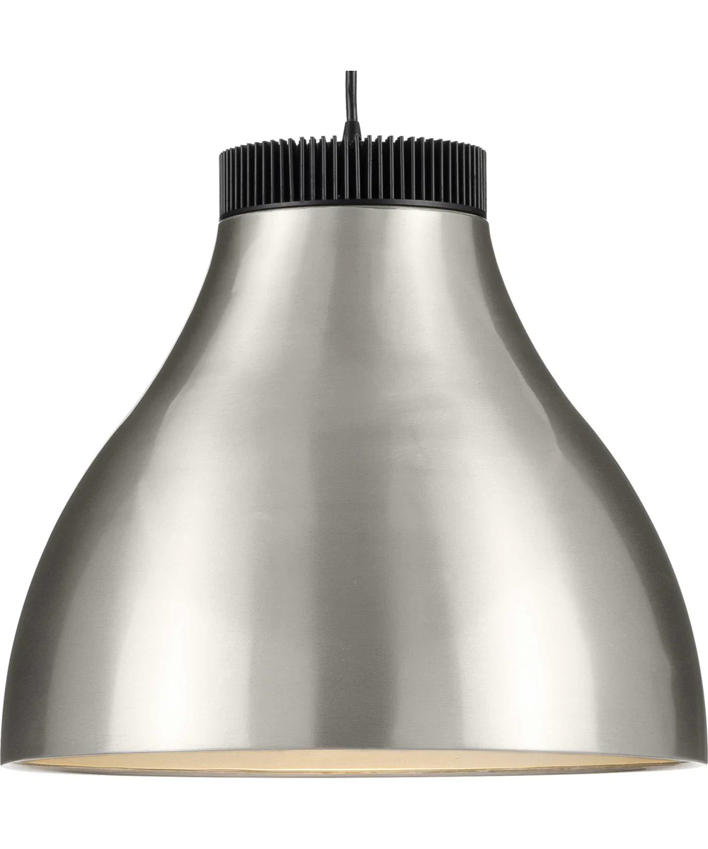 Radian LED Modern Metal Pendant Brushed Nickel