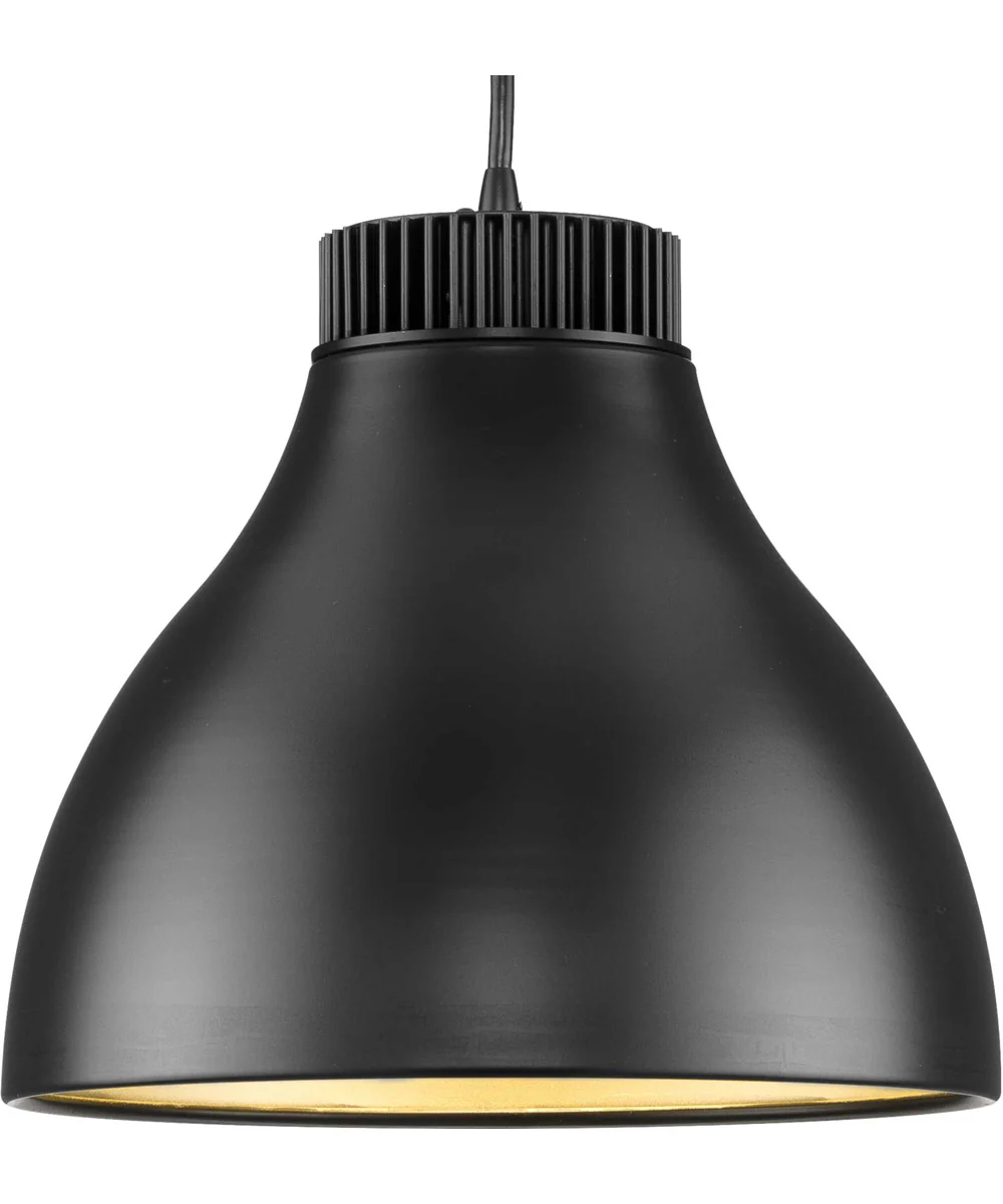 Radian LED  Modern Metal Pendant Matte Black