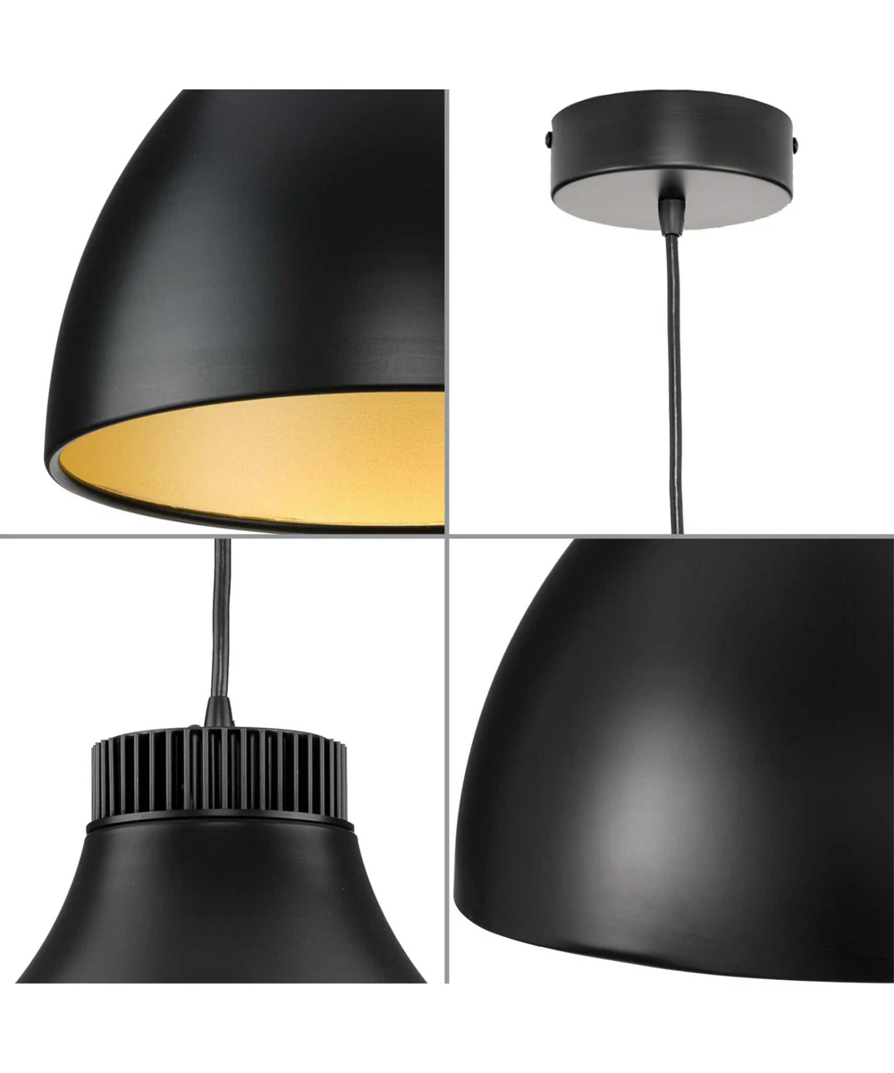 Radian LED  Modern Metal Pendant Matte Black - Image 4