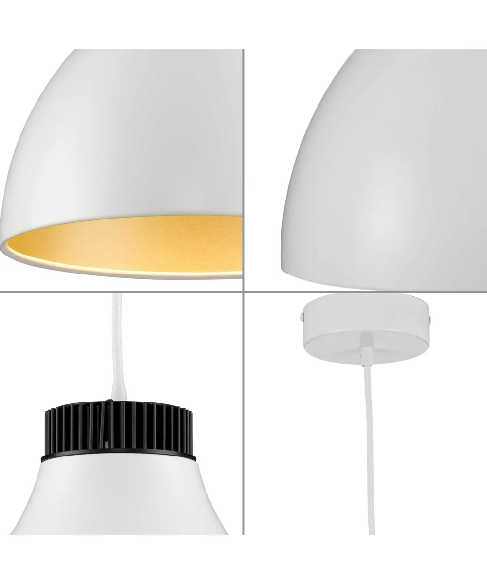 Radian LED  Modern Metal Pendant Satin White - Image 3