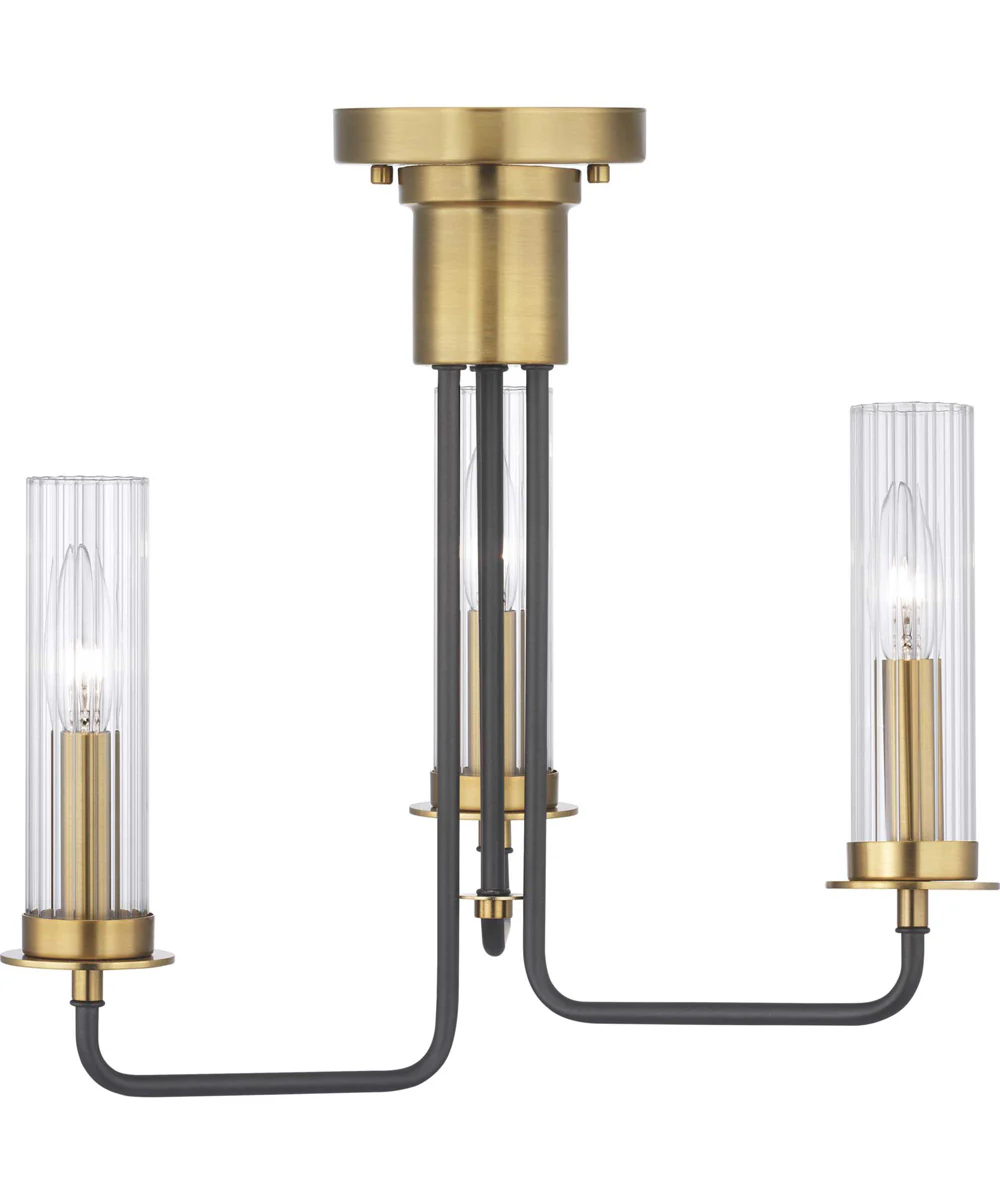 Rainey 3-Light. Semi-Flush Convertible Graphite - Image 10