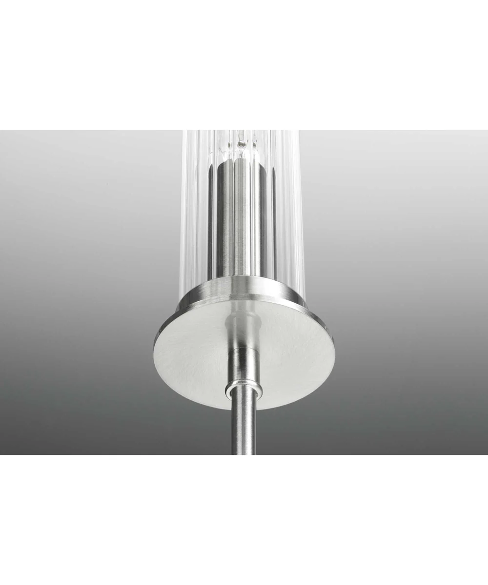 Rainey 5-Light Clear Fluted Ribbed Glass Modern Chandelier Light Brushed Nickel - Image 2