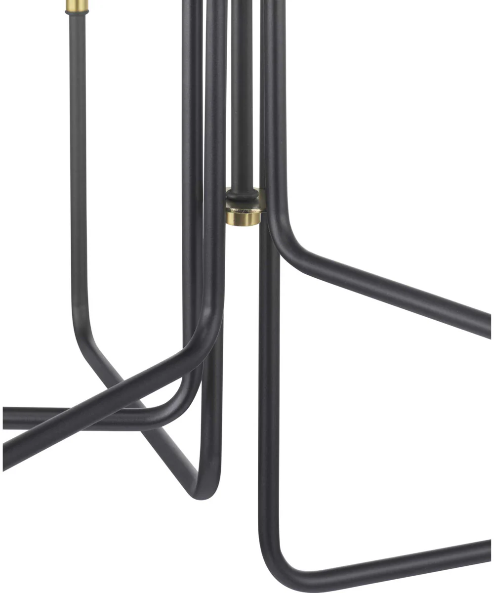Rainey 5-Light Clear Fluted Ribbed Glass Modern Chandelier Light Graphite - Image 3