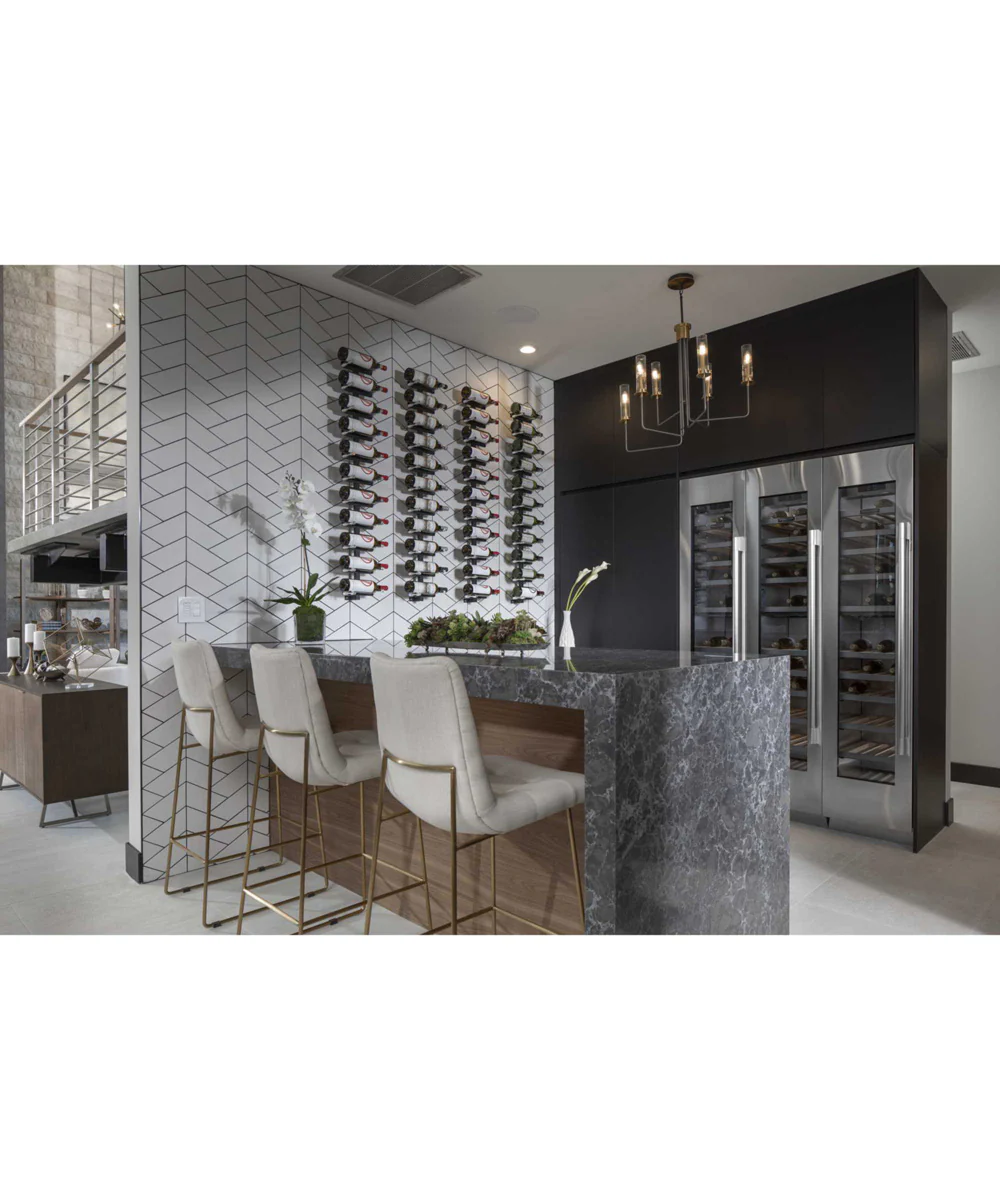 Rainey 6-Light Clear Fluted Ribbed Glass Modern Chandelier Light Graphite - Image 4