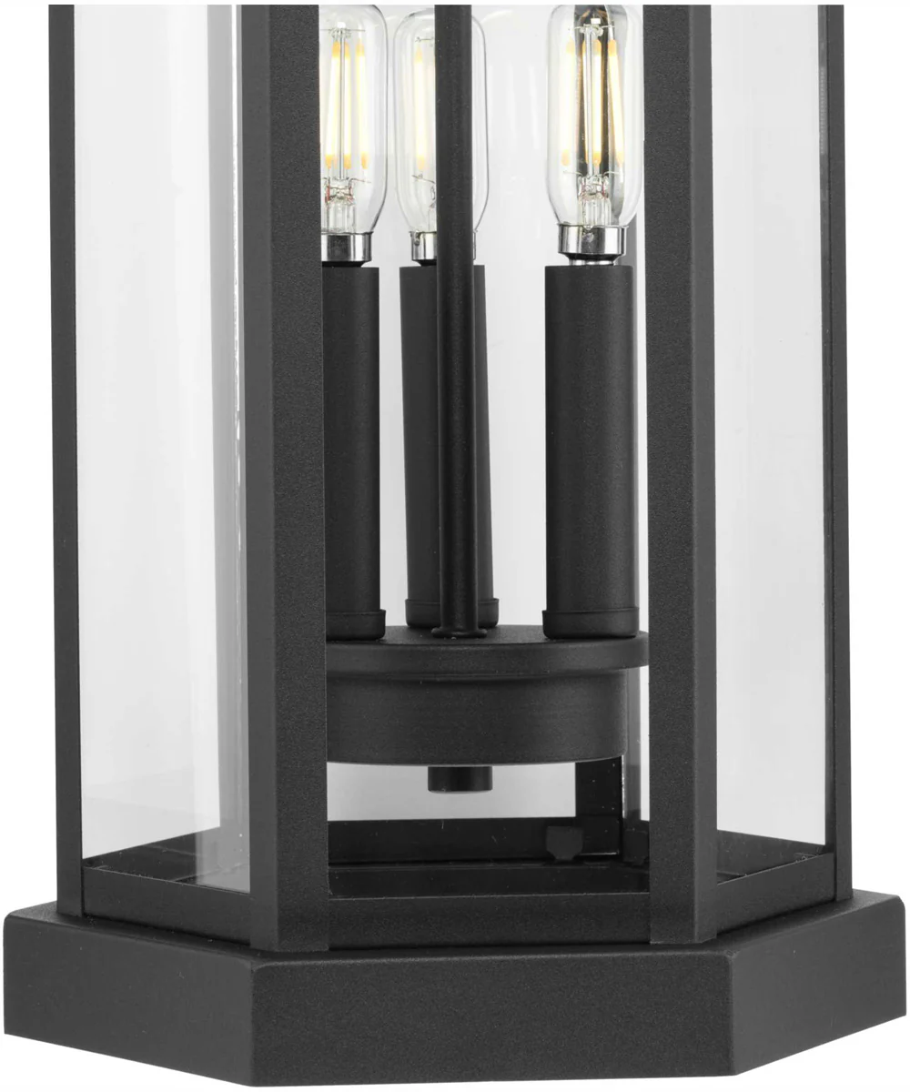 Ramsey Modern Farmhouse Outdoor Large Wall Lantern Textured Black - Image 4