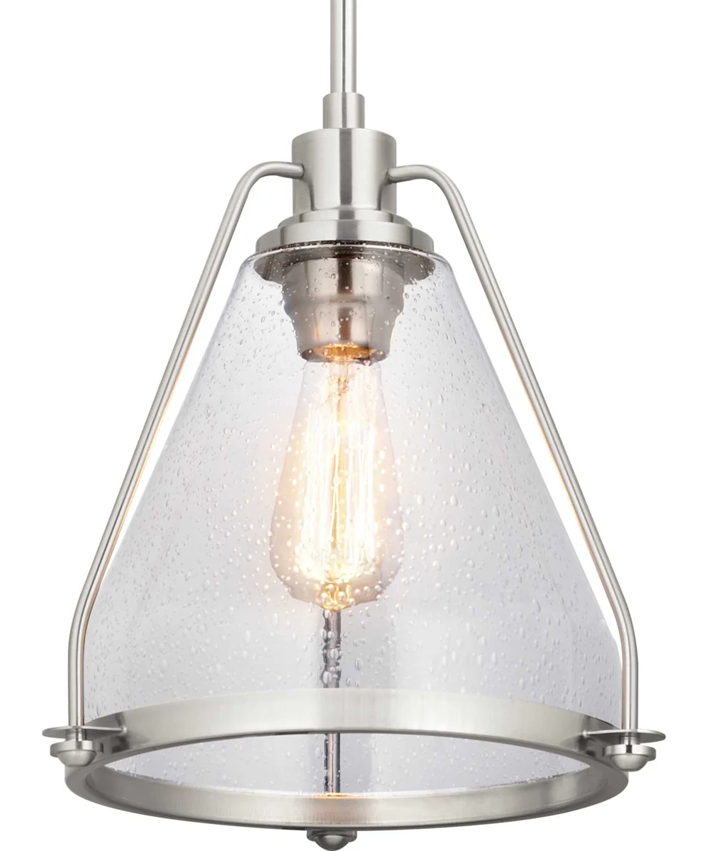 Range 1-Light Pendant Brushed Nickel - Image 6
