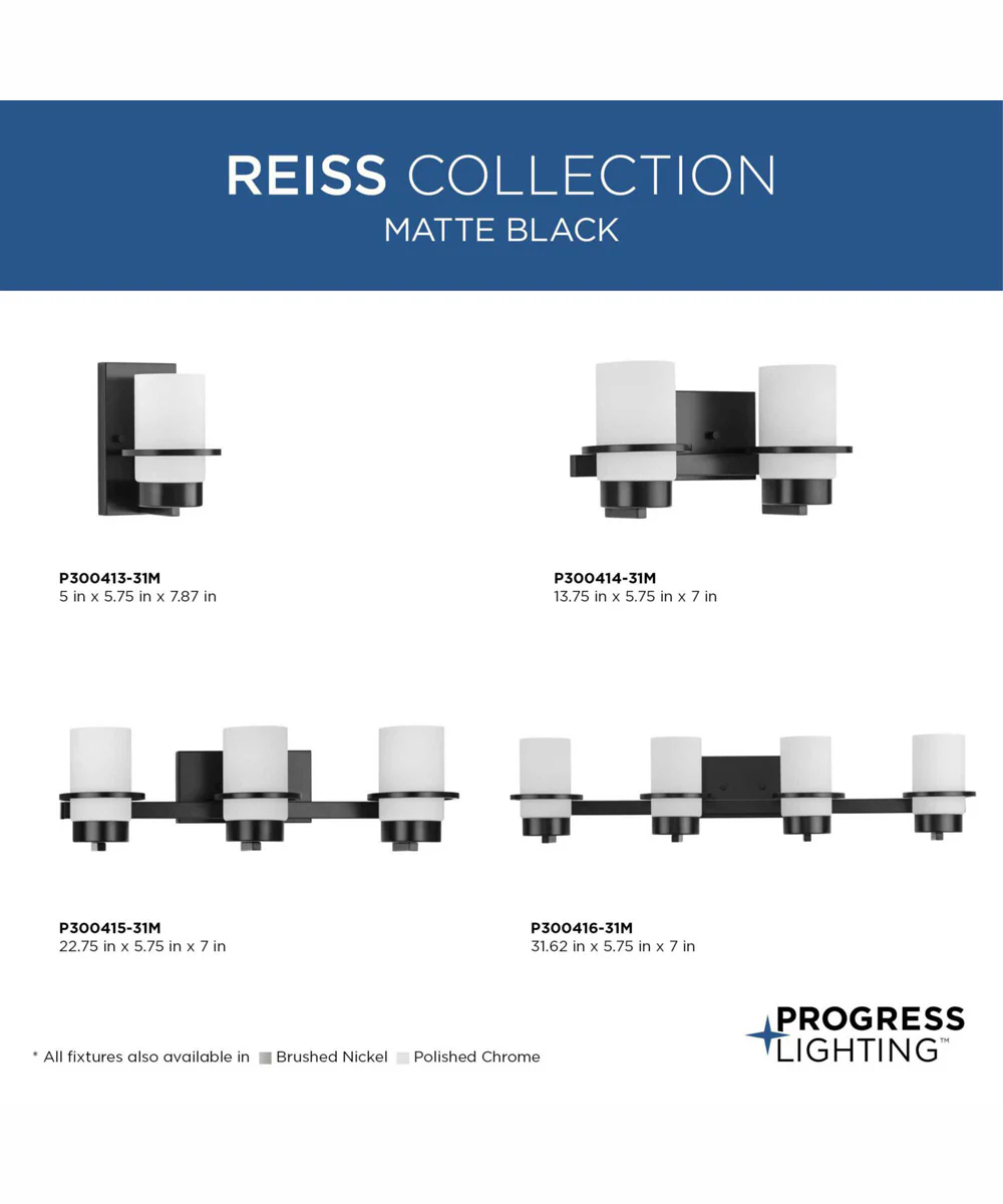 Reiss 1-Light Modern Farmhouse Vanity Light Matte Black - Image 10