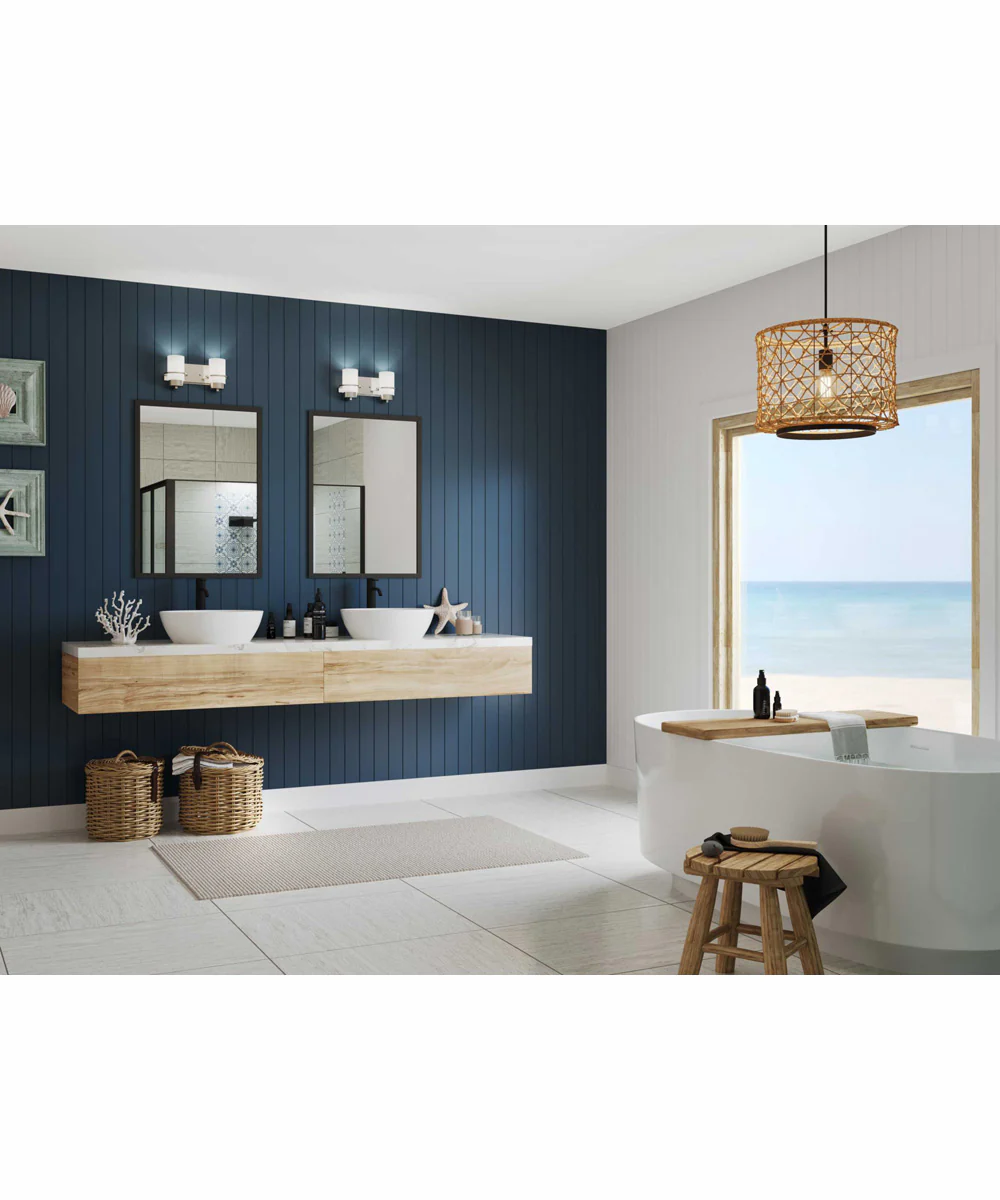 Reiss 2-Light Modern Farmhouse Vanity Light Polished Chrome - Image 2