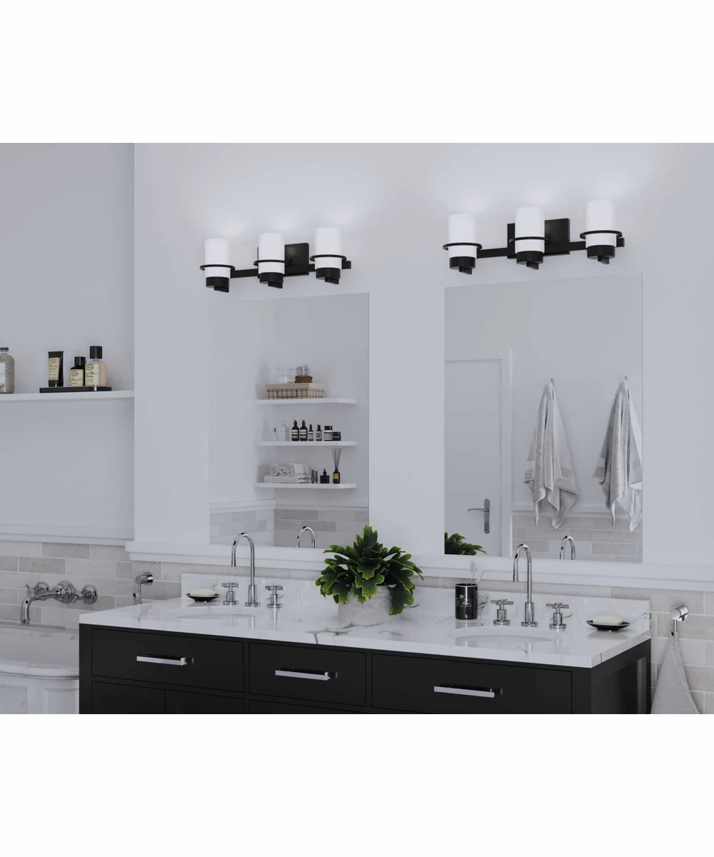 Reiss 3-Light Modern Farmhouse Vanity Light Matte Black - Image 2