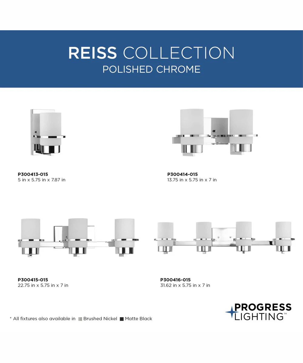 Reiss 3-Light Modern Farmhouse Vanity Light Polished Chrome - Image 11
