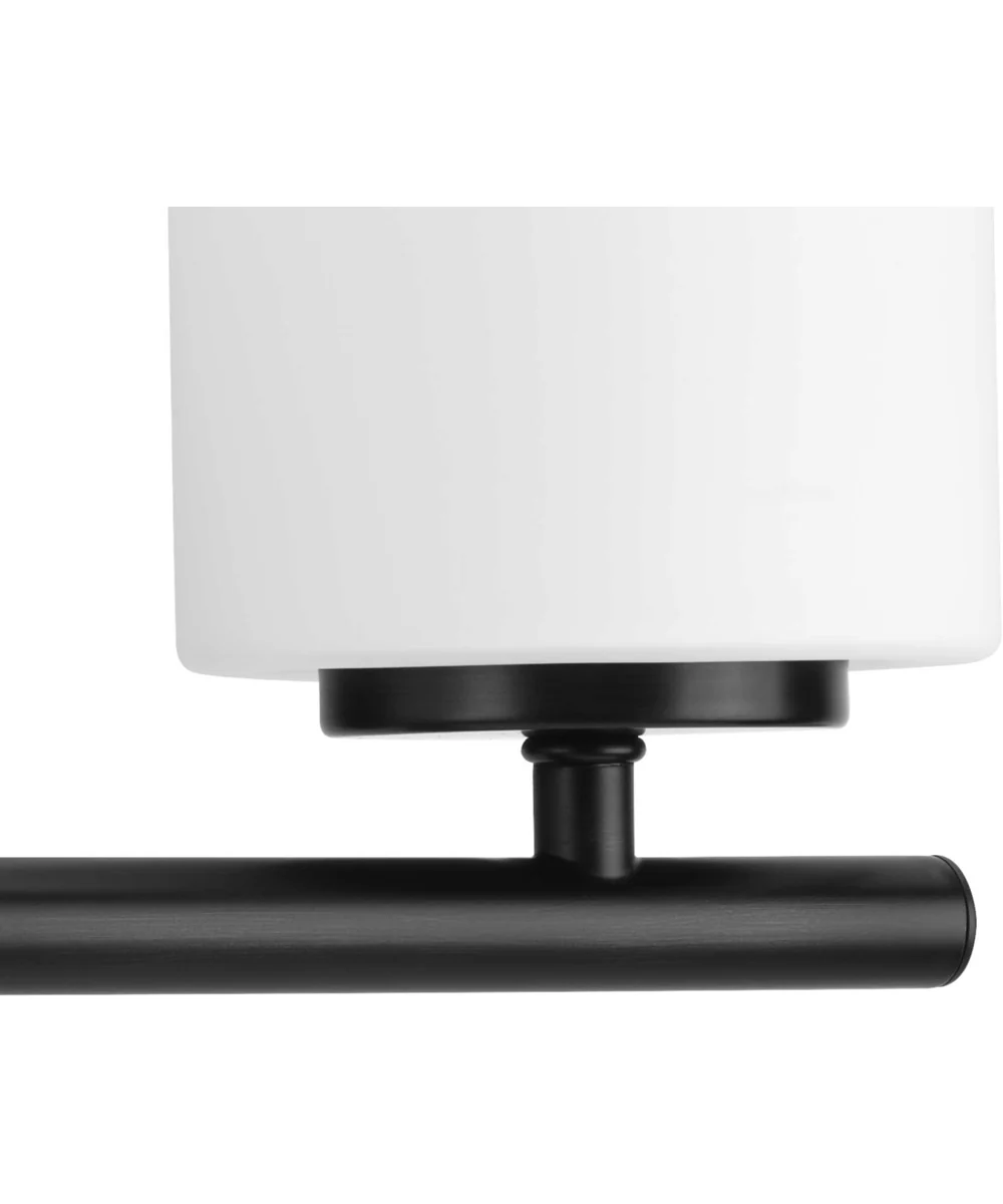 Replay 2-Light Etched Glass Modern Bath Vanity Light Textured Black - Image 4